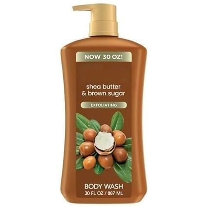 Women Body Wash, Shea Butter & Brown Sugar Shower Gel for Dry Skin 30 fl oz (Pack of 1)