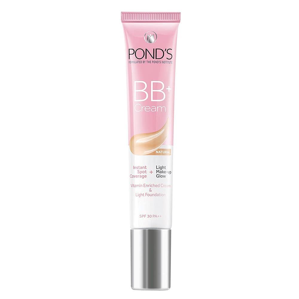 POND’S BB+ Cream Natural Shade, Light Coverage with SPF 30 PA++, 18 g (0.63 oz)