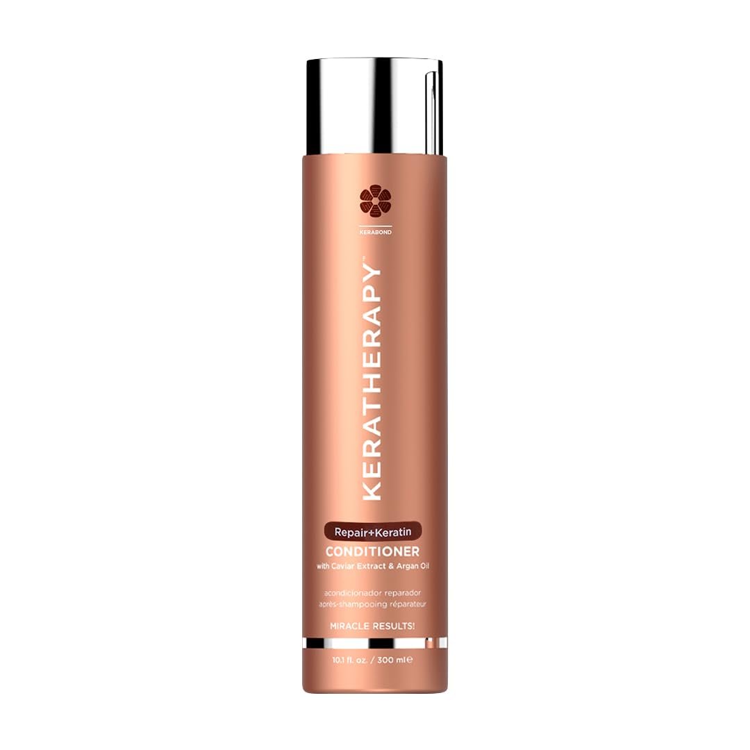 KERATHERAPY Keratin Infusion Repair Conditioner, 10.1 fl. oz., 300 ml – Repairs Dry, Damaged or Frizzy Hair with Caviar Extract, Argan Oil & Kerabond