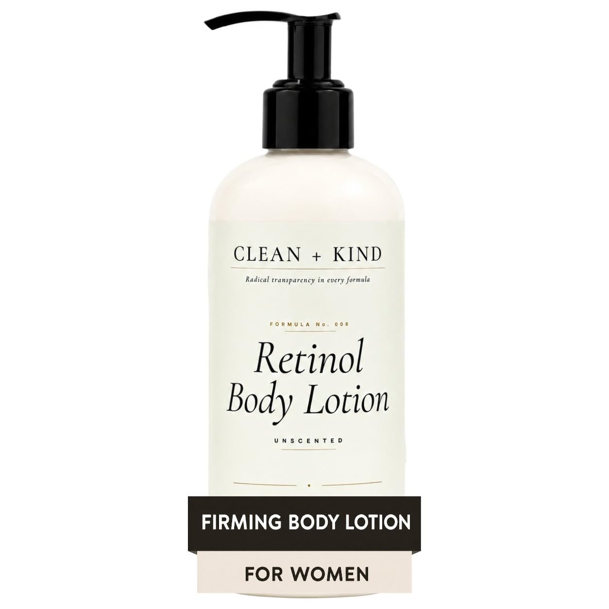 Tallow Retinol Body Lotion, Firming for Crepey Skin, 8 oz | Encapsulated Retinol, Hyaluronic Acid & Niacinamide, Skin Tightening, For Neck Arms & Legs, Fragrance-Free, Grass-Fed Tallow