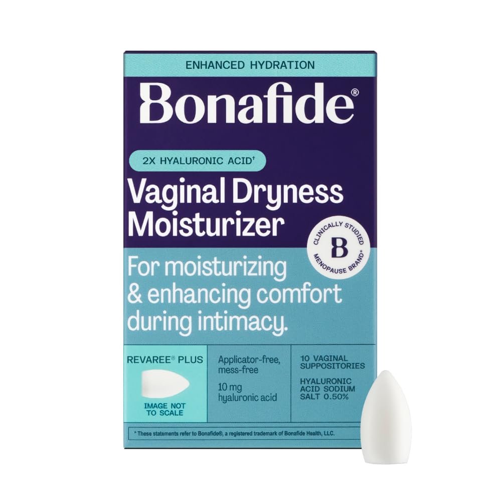 Bonafide Extra Strength Vaginal Moisturizer Revaree Plus – 10 mg Hyaluronic Acid – Hormone-Free – For Vaginal Dryness Associated with Pain & Sensitive Tissue – 1-Month Supply