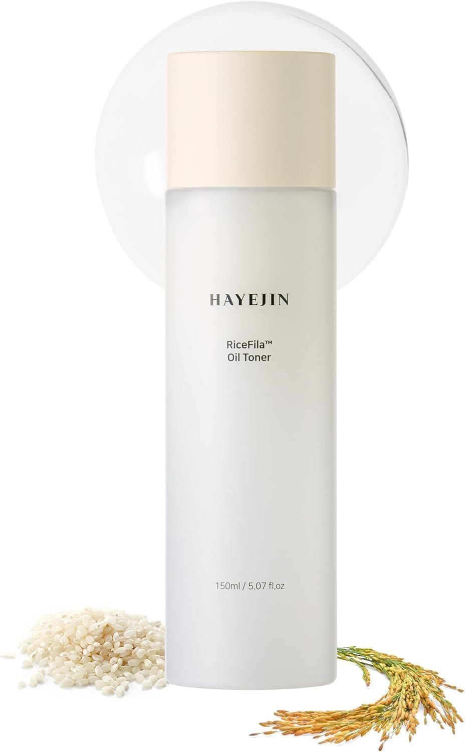 HAYEJIN RiceFila Oil Toner – 2-in-1 Moisturizing & Hydrating Rice Bran Milky Face Toner Cream for Glass Skin with Niacinamide, Hyaluronic Acids & Peptides – Vegan Korean Skin Care 5.07 fl oz