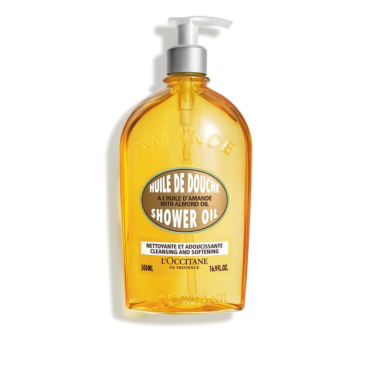 L’OCCITANE Cleansing & Softening Almond Shower Oil, Body Wash & Shaving Base Purifies & Smooths Without Drying Skin, Milky Lather, Nourishing Skincare