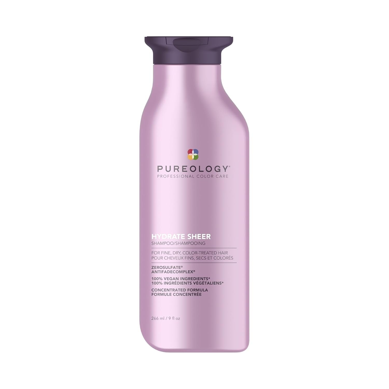Pureology Hydrate Sheer Shampoo – Lightweight Hydrating Shampoo For Fine or Dry Color-Treated Hair, Silicone-Free & Vegan
