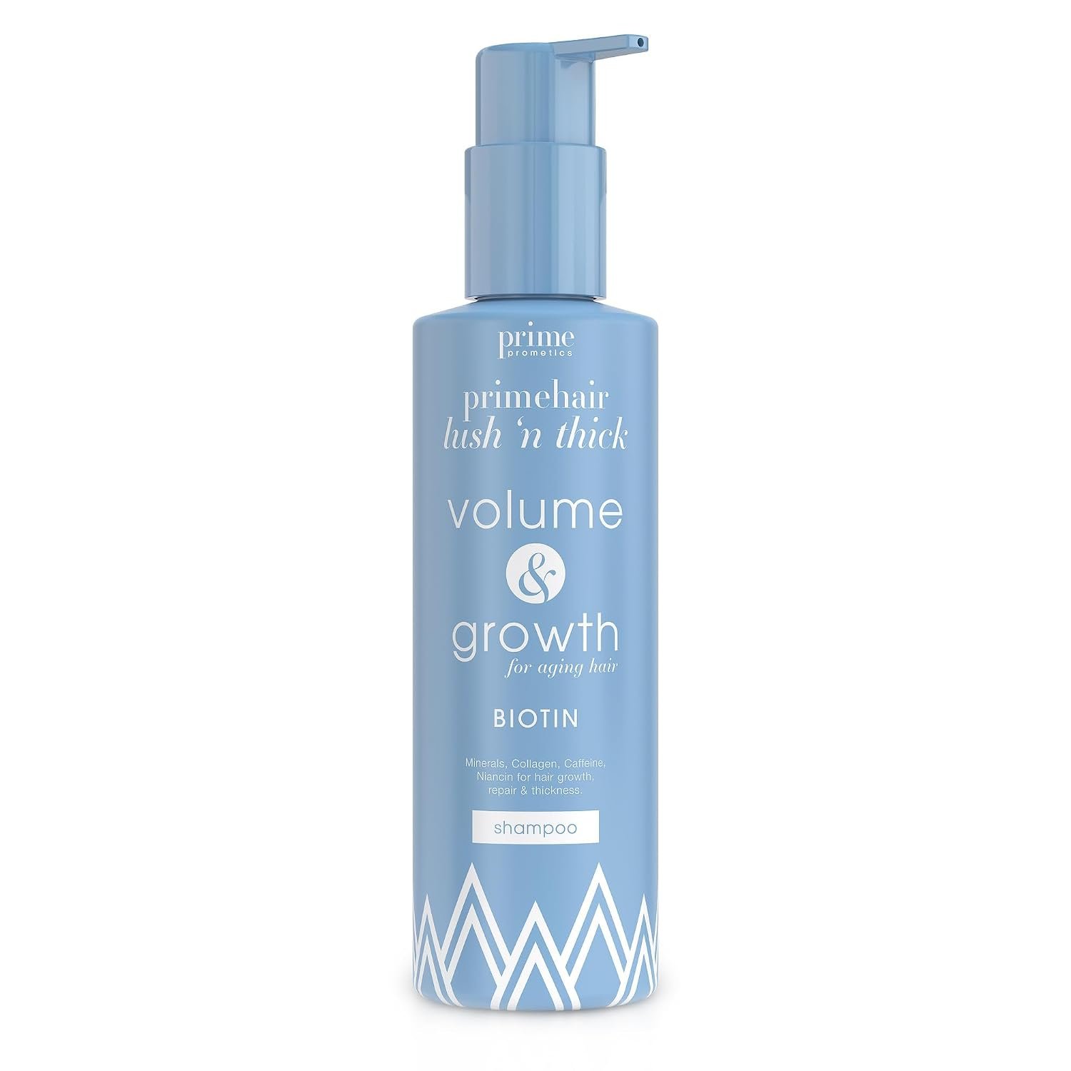 PRIME PROMETICS PrimeHair Lush N’ Thick Shampoo for Mature Women | Biotin Enriched, Sulfate-Free and Paraben-Free, Hair Growth Promoting Ingredients, Volumizing, Hydrating