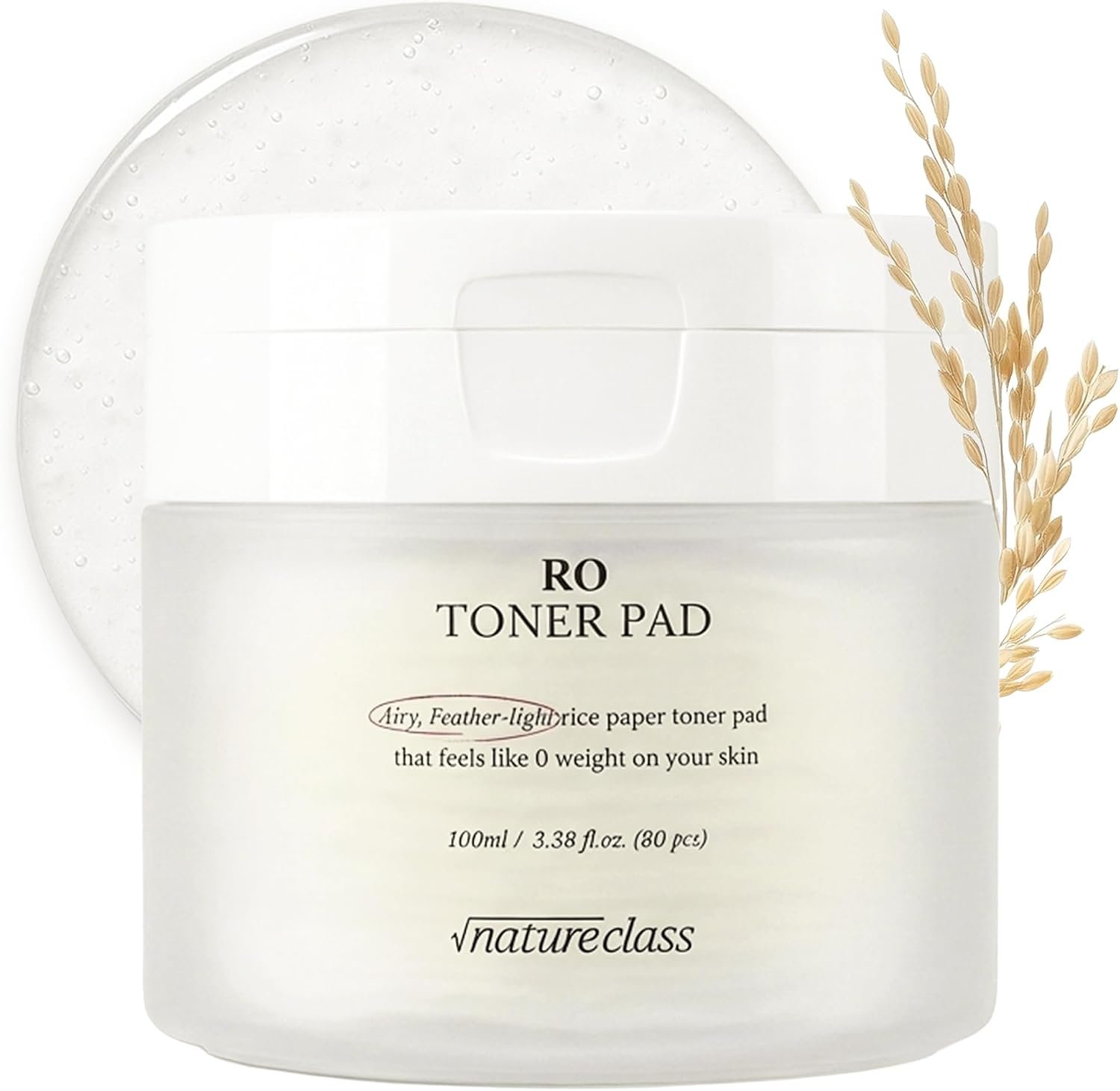 R0 Exfoliating Toner Pads – Hydrating Face Pads for Pore Care, Hyaluronic Acid, Korean Skin Care, Sensitive Dry Skin, Rice Water, Vegan, 80 Count