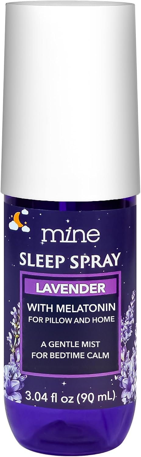 Lavender Sleep Spray with Melatonin – Natural Pillow Mist for Deep Sleep – Calming Lavender Linen Bed Spray for Adults, Gifts for Teen Girls and Women