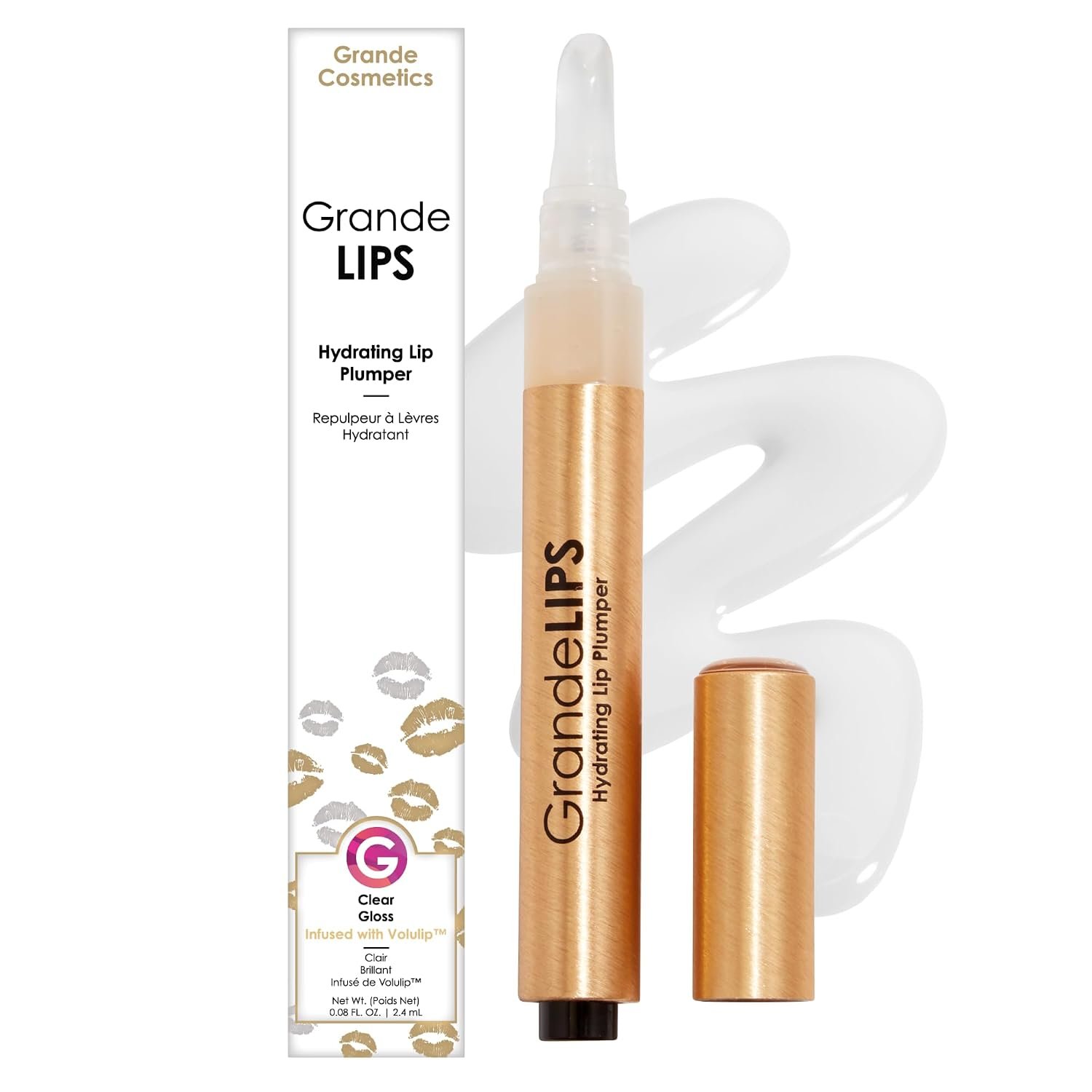 Grande Cosmetics GrandeLIPS Hydrating Lip Plumper – for Fuller-Looking, Hydrated Lips