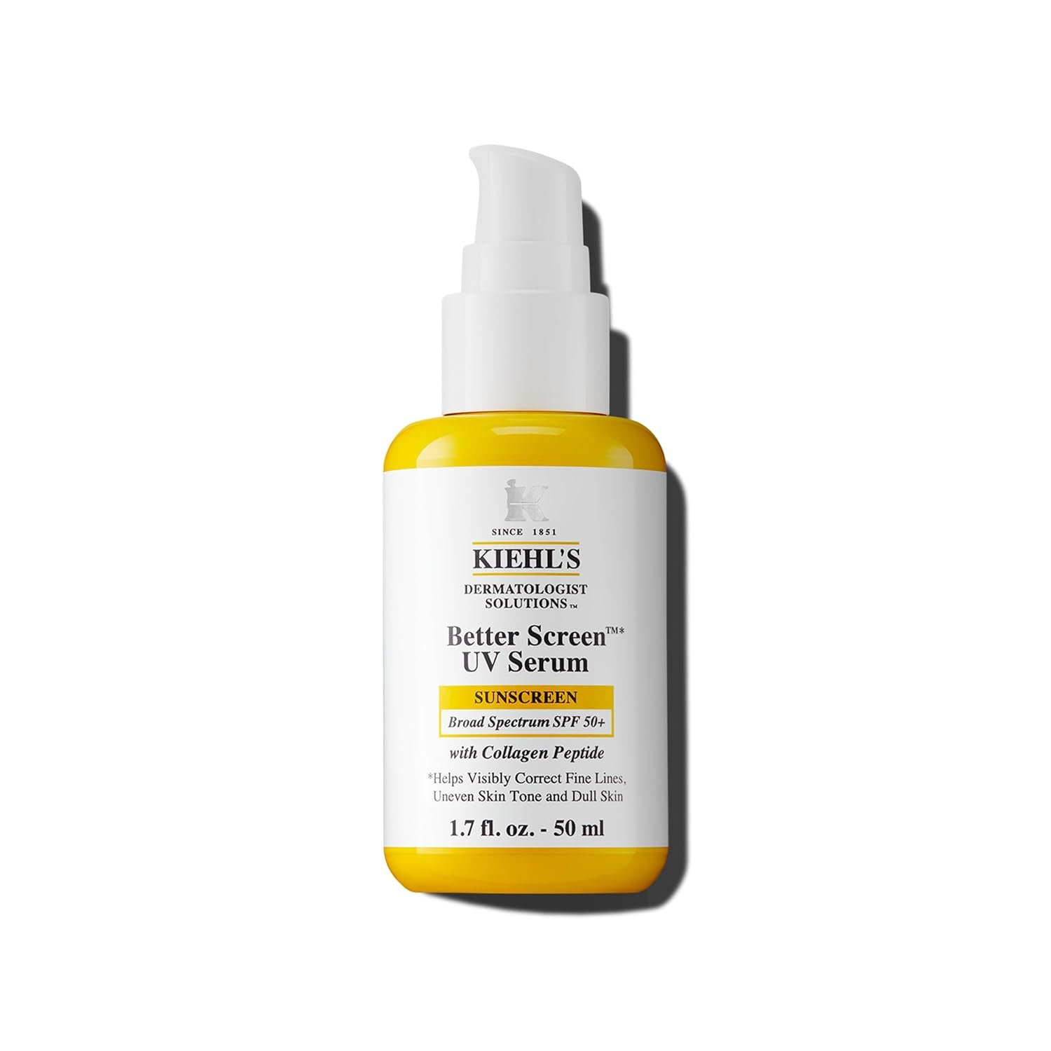 Kiehl’s – Better Screen UV Serum SPF 50+ with Collagen Peptide, Anti Aging | Facial Sunscreen for Shielding UVA & UVB – With Collagen Peptide – Corrects Visible Signs of Aging