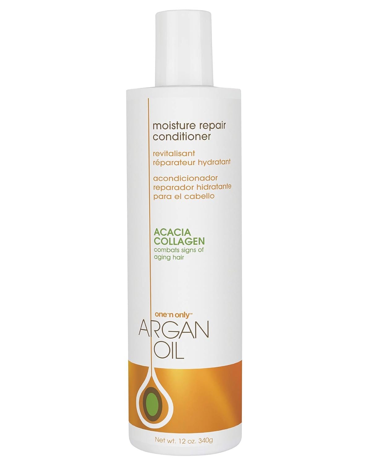 One ‘N Only Argan Oil Moisture Repair Conditioner, Helps Detangle and Smooth Damaged Hair Cuticle to Improve Structure, Improves Shine and Manageability, 12 Fl. Oz
