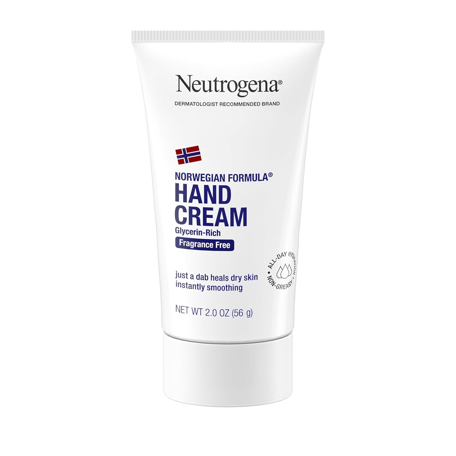 Neutrogena Norwegian Formula Hand Cream, Fragrance Free, 2 oz | Glycerin, Dry Rough Hands, Softer Skin, Concentrated Intensive Hand Cream