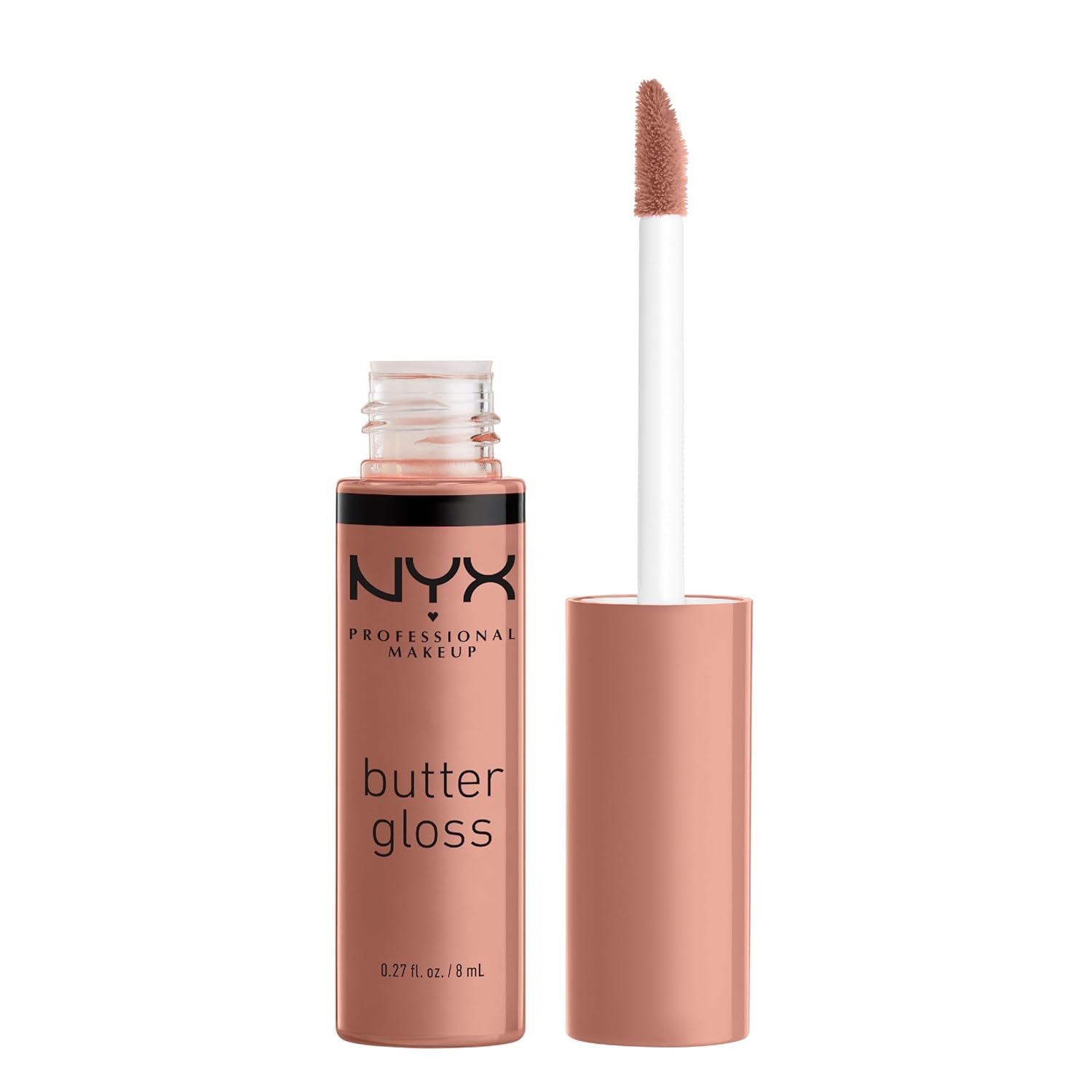 NYX PROFESSIONAL MAKEUP Butter Gloss, Non-Sticky Lip Gloss – Madeleine (Mid-Tone Nude)