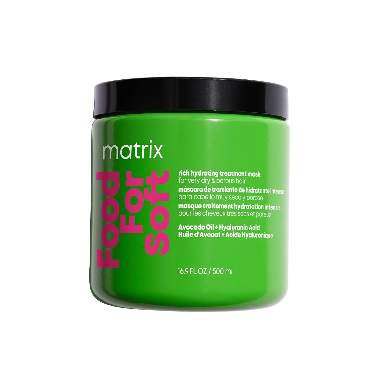 MATRIX Food For Soft Rich Hydrating Treatment Mask – For Dry & Brittle Hair, Adds Shine & Softness, With Avocado Oil & Hyaluronic Acid, Replenishes Moisture