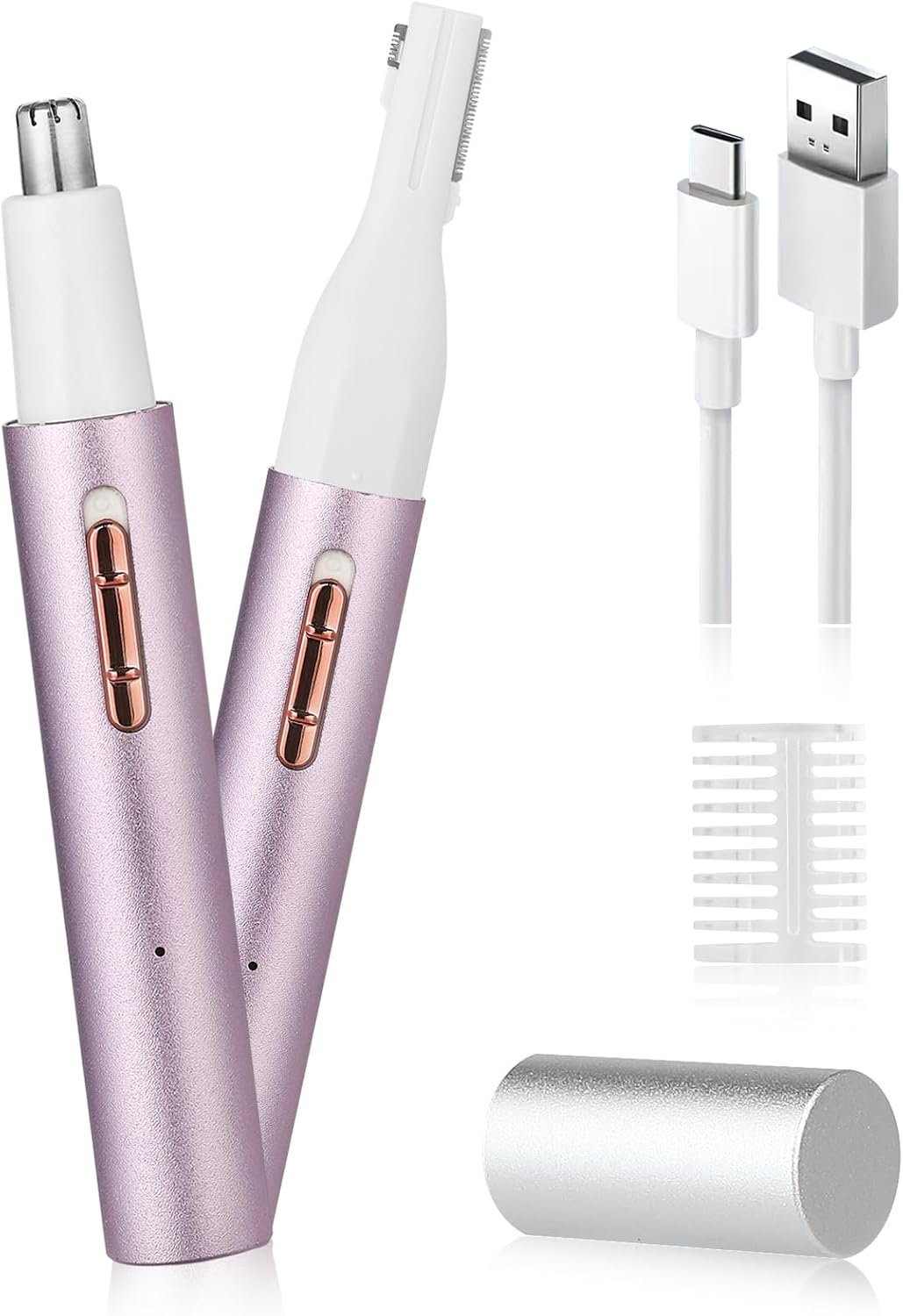 Yunmiss 2026 Rechargeable Nose and Ear Hair Trimmer for Women Men – Painless Facial and Eyebrow Hair Remover, Dual-Edge Blades, IPX7 Waterproof, Compact and Portable Electric Clipper