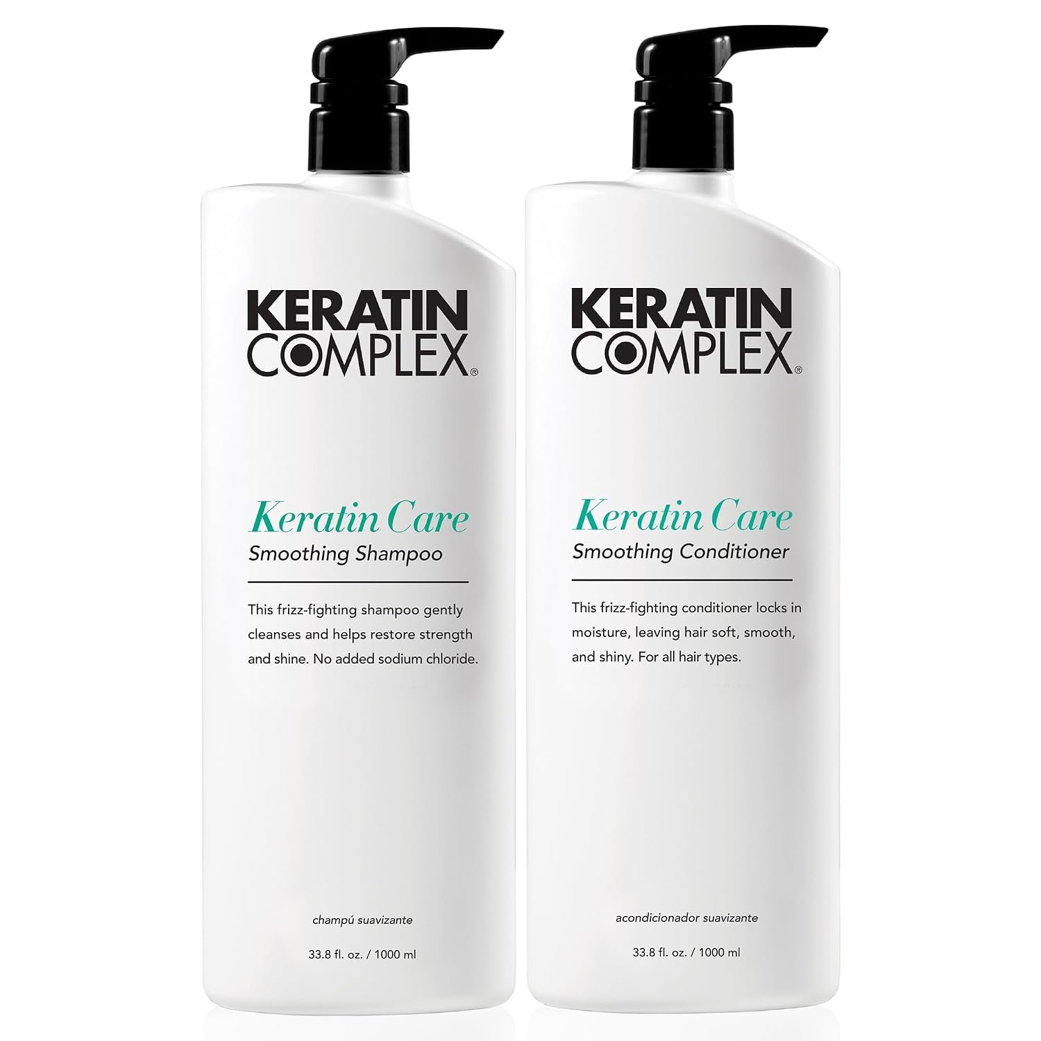 Keratin Complex – Keratin Care Smoothing Shampoo & Conditioner Duo – 33.8 fl oz Each