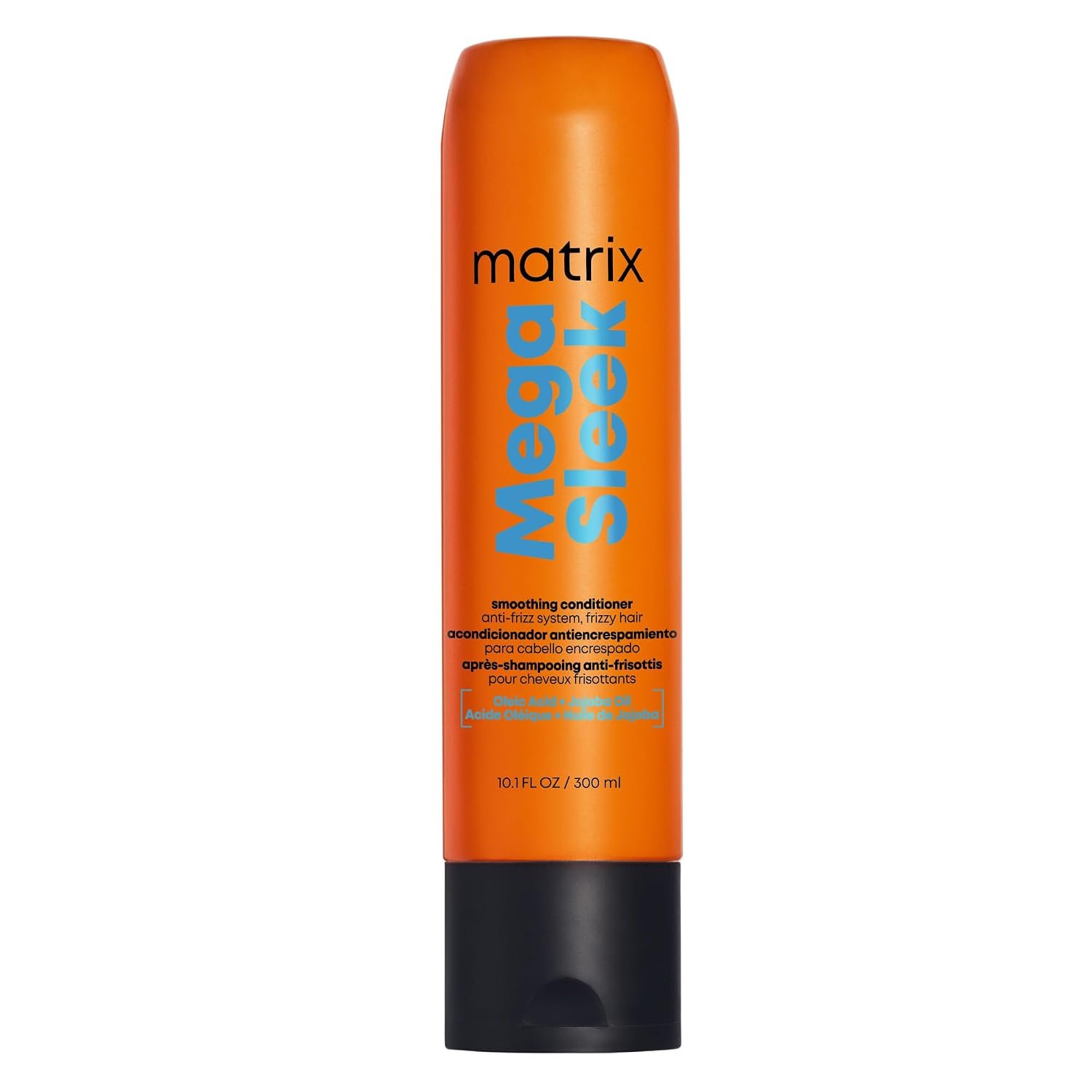 Matrix Mega Sleek Anti-Frizz Conditioner – 96H Frizz Control, 12x Smoother Hair, and Lasting Hydration, With Oleic Aicd and Jojoba Oil, For All Hair Types