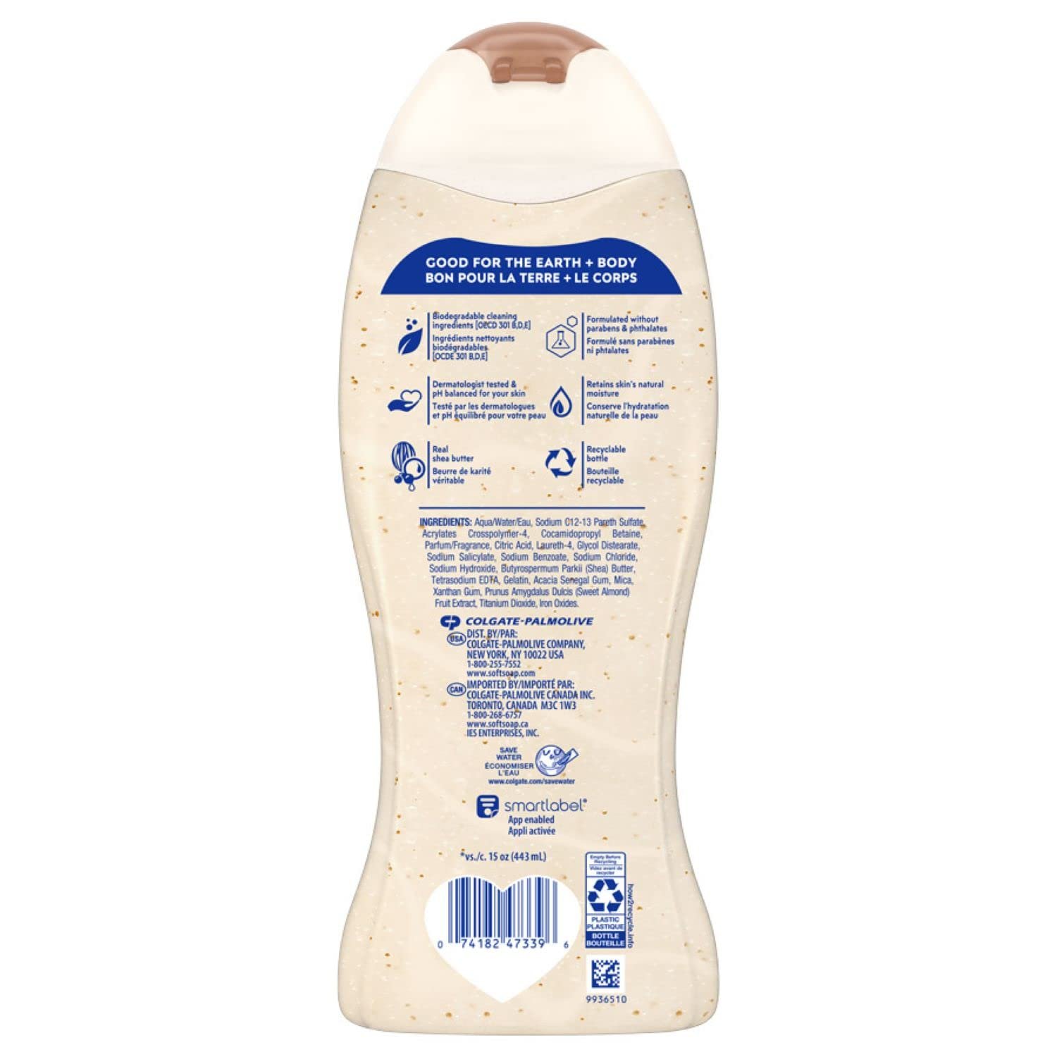 Softsoap Gentle Wash Hypoallergenic Body Wash, Shea – 20 Fluid Ounce (Pack of 4)