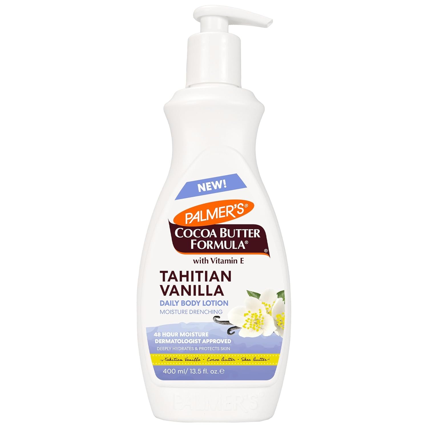 Palmer’s Body Lotion, Tahitian Vanilla Cocoa Butter Formula (13.5 Oz) | Daily Moisturizing Lotion for Dry Skin with Shea Butter & Vitamin E, Hydrates & Protects, Helps Provide 48-Hour Deep Moisture