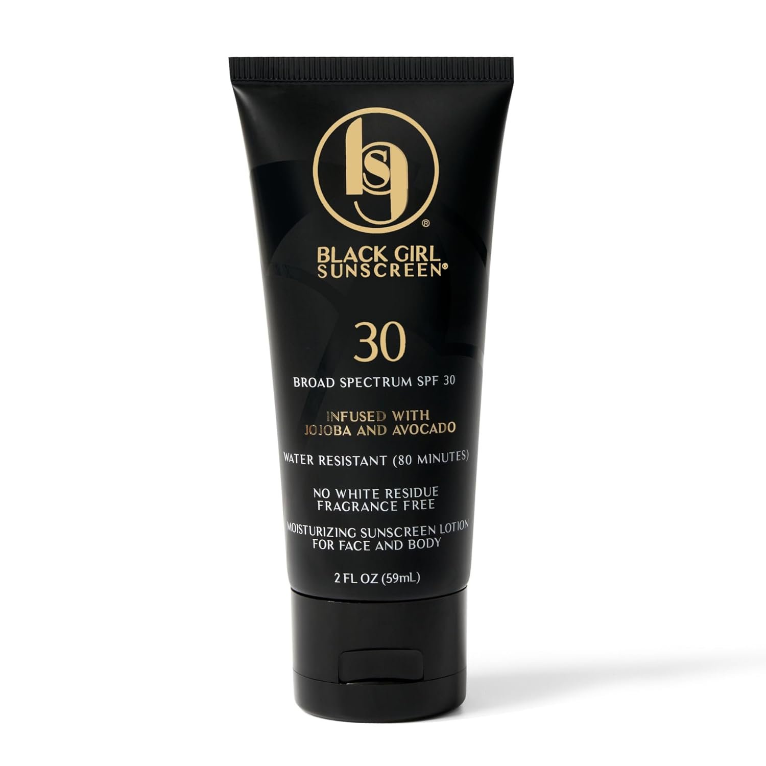 Black Girl Sunscreen SPF 30 Sun Lotion, Face & Body, Travel Size – 2 Fl Oz
