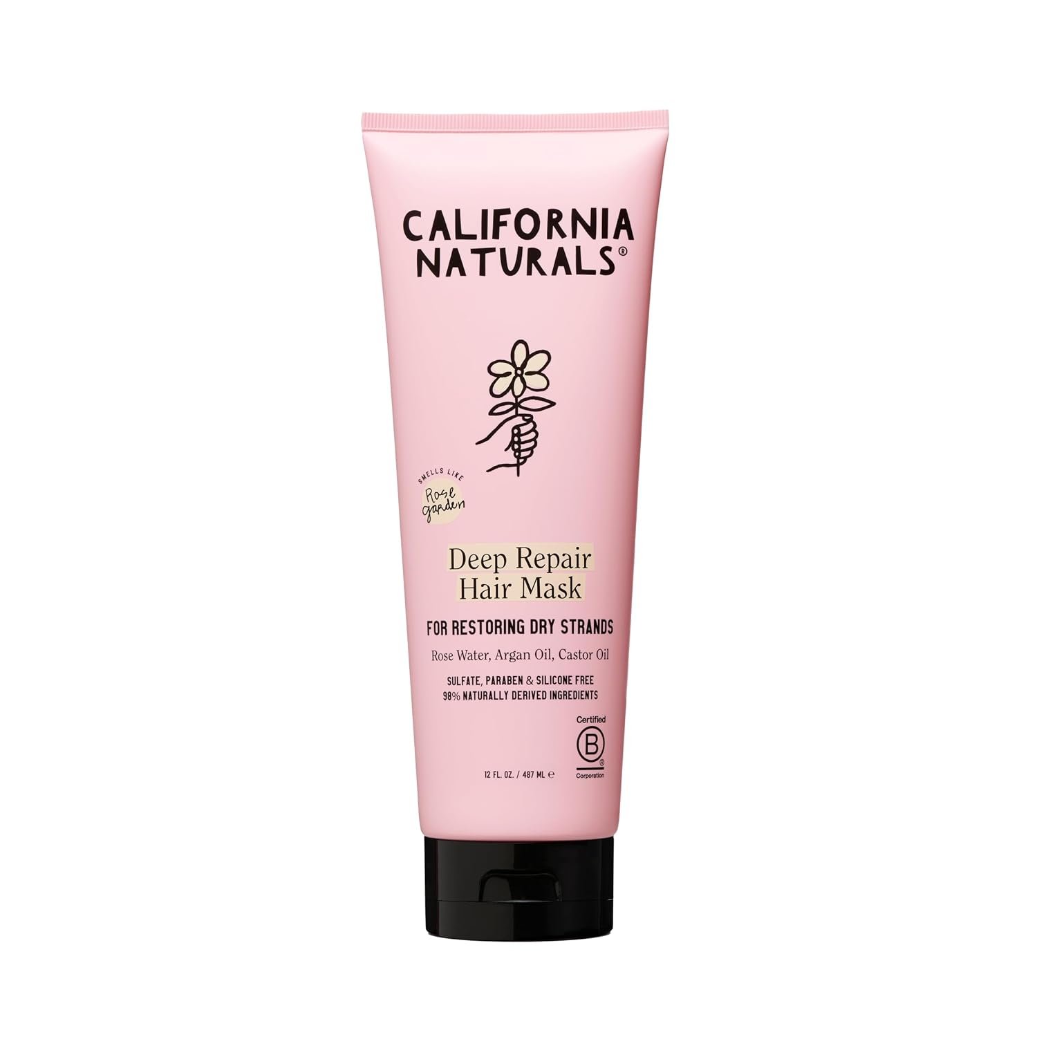 California Naturals Deep Repair Hair Mask for Dry Damaged Hair, with Argan Oil and Shea Butter, Color Safe, Natural, Vegan, Sulfate and Paraben Free, For All Hair Types, 12 fl oz