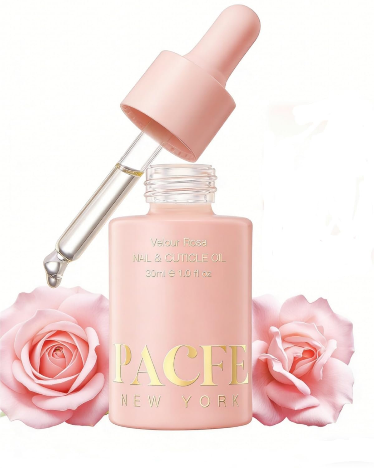 Velour Rosa Nail and Cuticle Oil, 1.0 fl oz | 100% natural plant-based. Jojoba oil, squalane, vitamin E. Non-greasy, rose scent. For dry, damaged nails and cuticles.