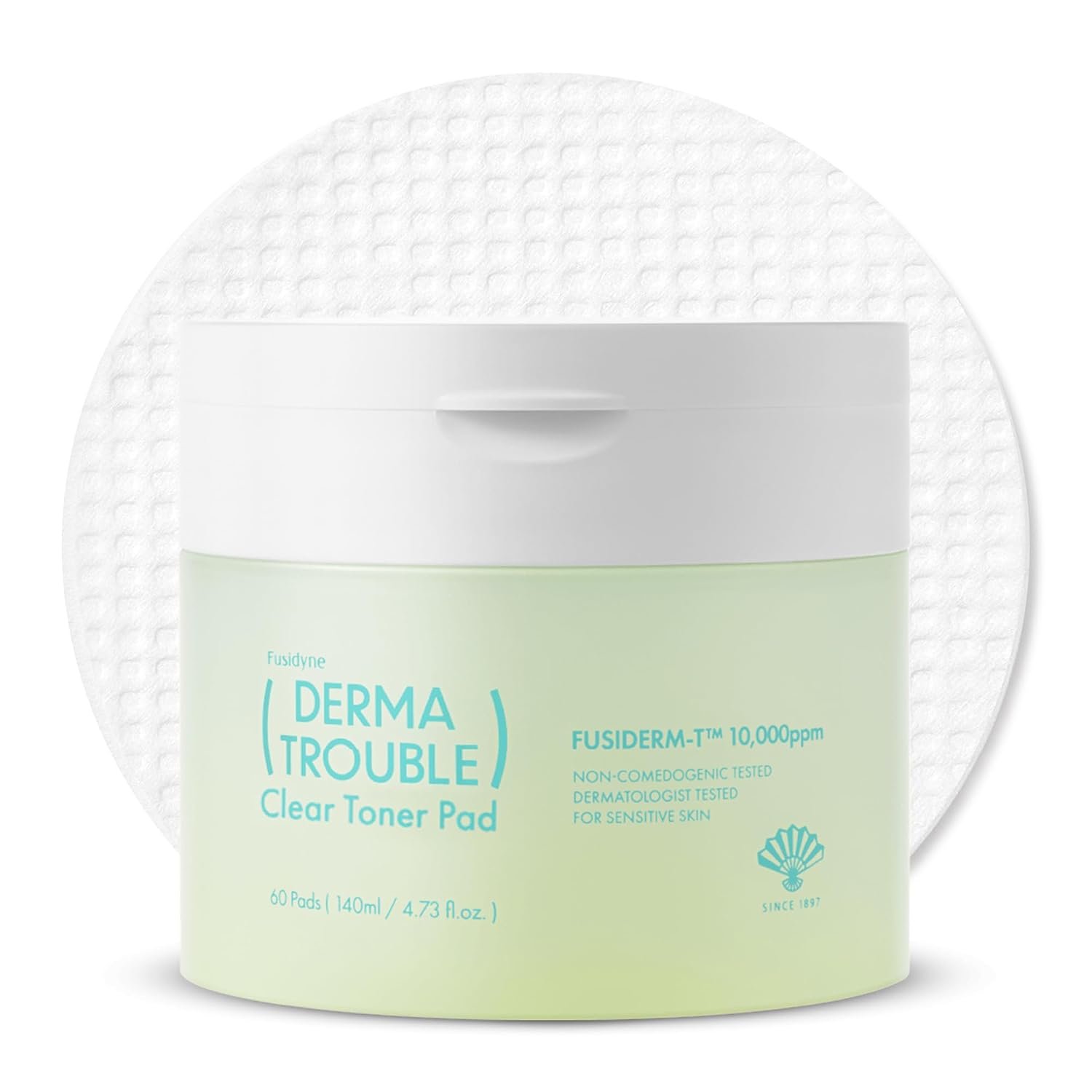 Derma Trouble Clear Toner Pads, 60ct, LHA, PHA, Salicylic | Korean Exfoliating Pads, Pore Care, Blackheads, Whiteheads & Bumpy Skin, Glowing Skin K-Beauty