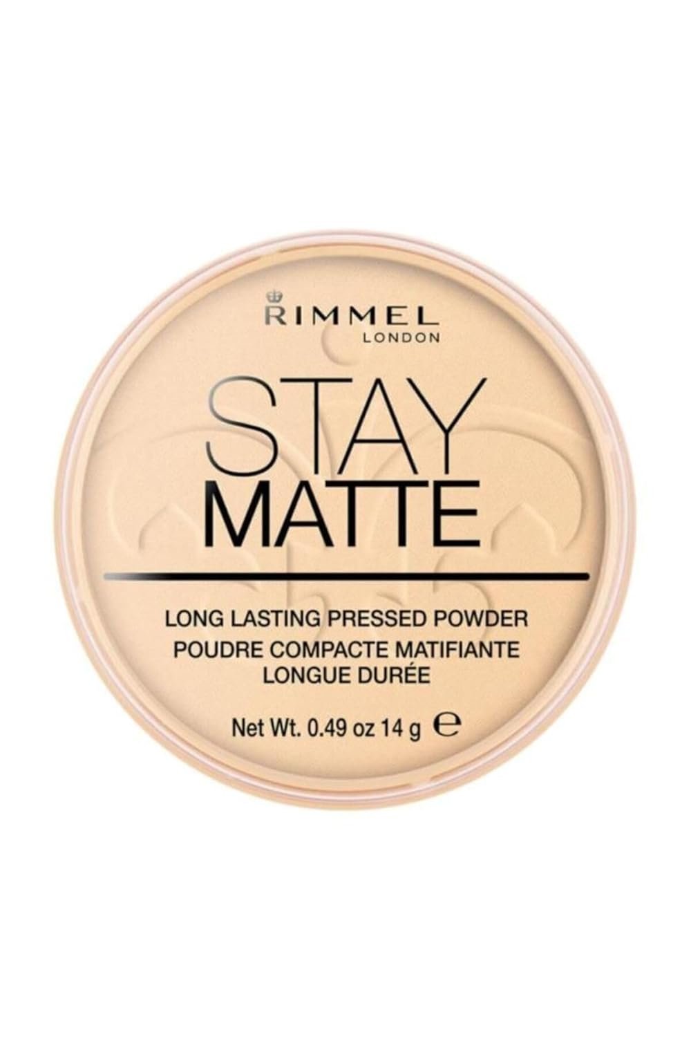 Rimmel London Stay Matte – 001 Transparent – Pressed Powder, Lightweight, High Coverage, Shine Control, 0.49oz