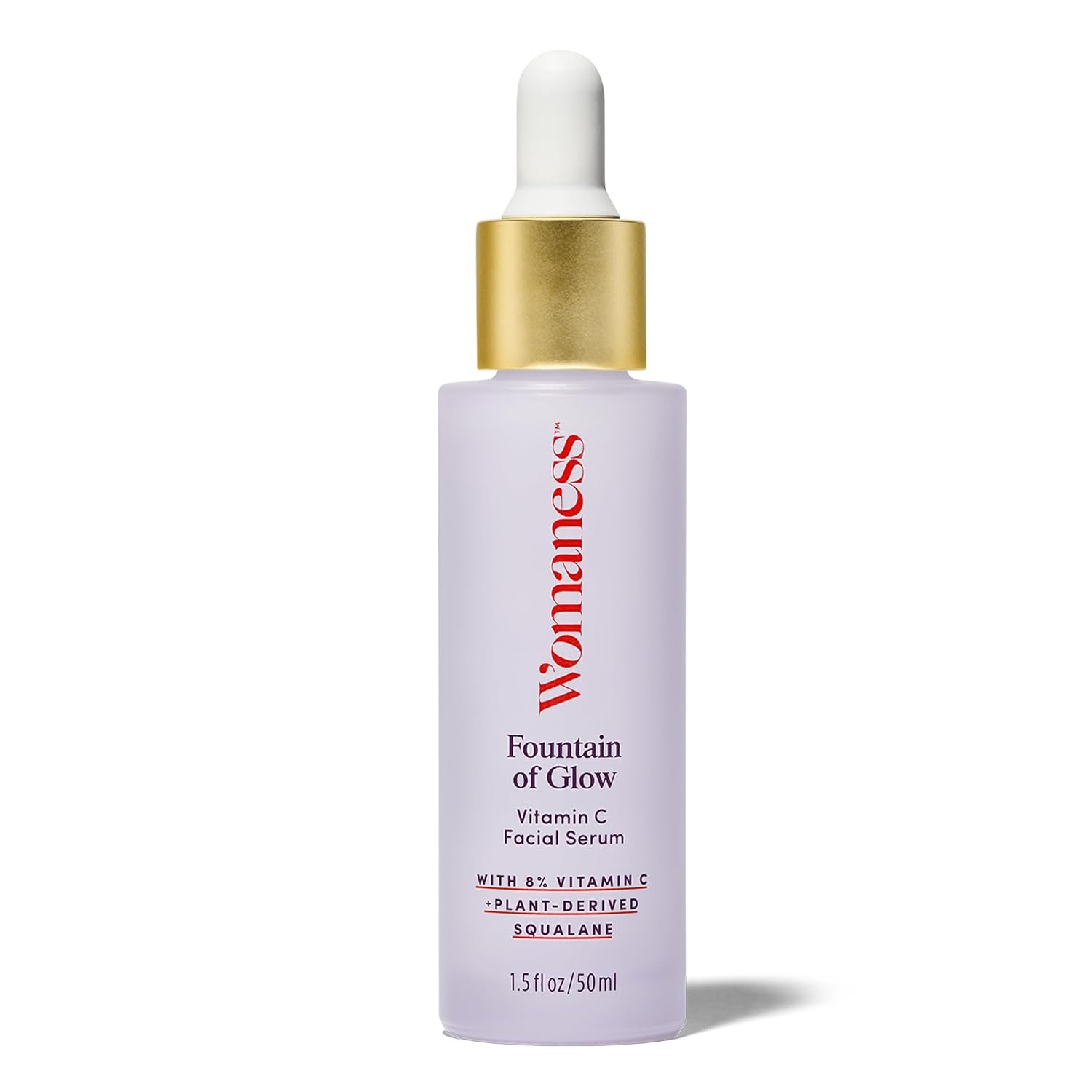 Womaness Fountain of Glow – Vitamin C Face Serum, Brightening Glow Serum with 8% Vitamin C & Plant-Derived Squalane Oil, Antioxidant Serum for Even Skin Tone, Menopause & Perimenopause Care – 30ml