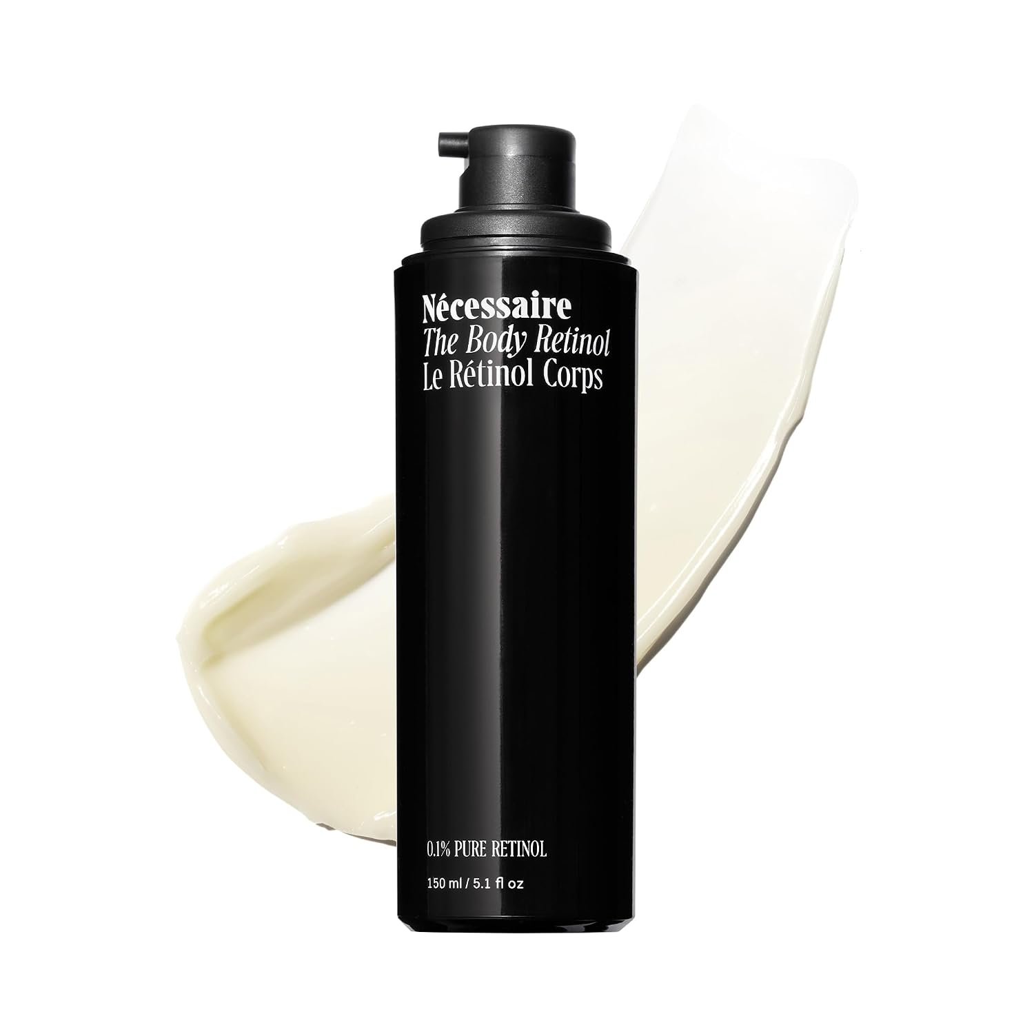 Nécessaire The Body Retinol – Firming Repair Serum + Retinol Body Lotion For Women & Men. Wrinkle + Line Prevention. 0.1% Pure + 10% AHA Crepey Skin Treatment. 5.1 oz