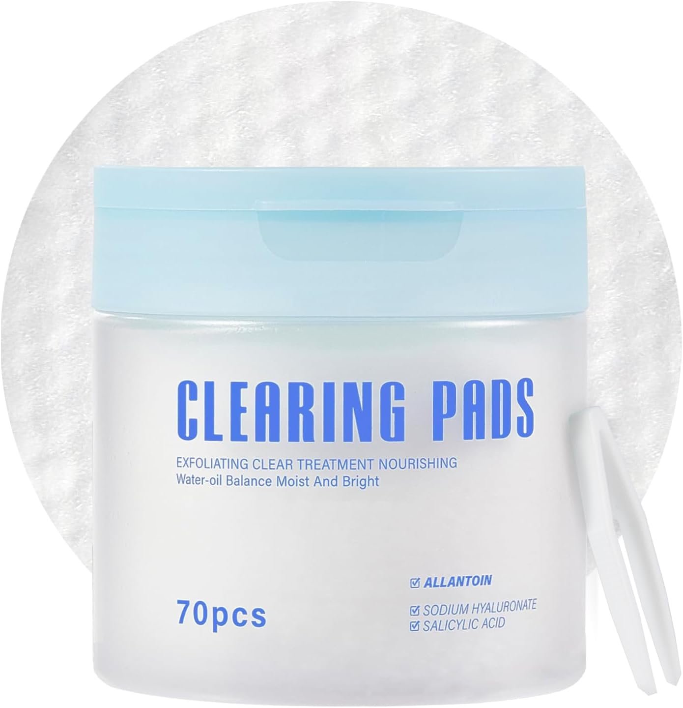 Shodu Salicylic Acid Toner Pads Face Care, Gentle Pore Shrinking Face Exfoliator Toner Pads, Soothing Skin Care Dual Texture Salicylic Acid Pad, Oil Control Deep Cleansing Facial Cotton (Pack of 70)