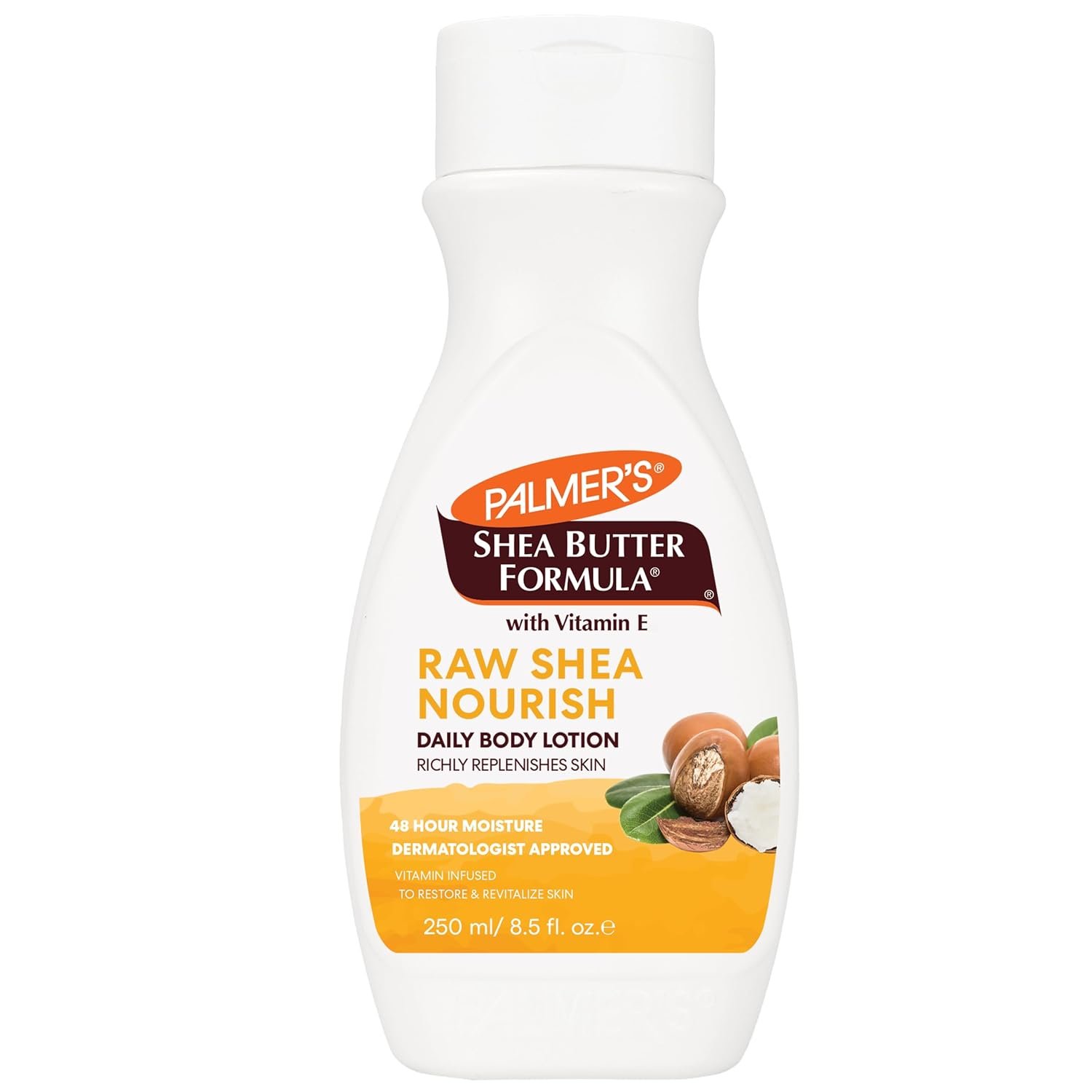 Palmer’s Raw Shea Body Lotion Formula for Dry Skin (8.5 Fl Oz) | A nourishing daily hand & body moisturizer with Vitamin E to soothe, revitalize and provide 48 hour moisture