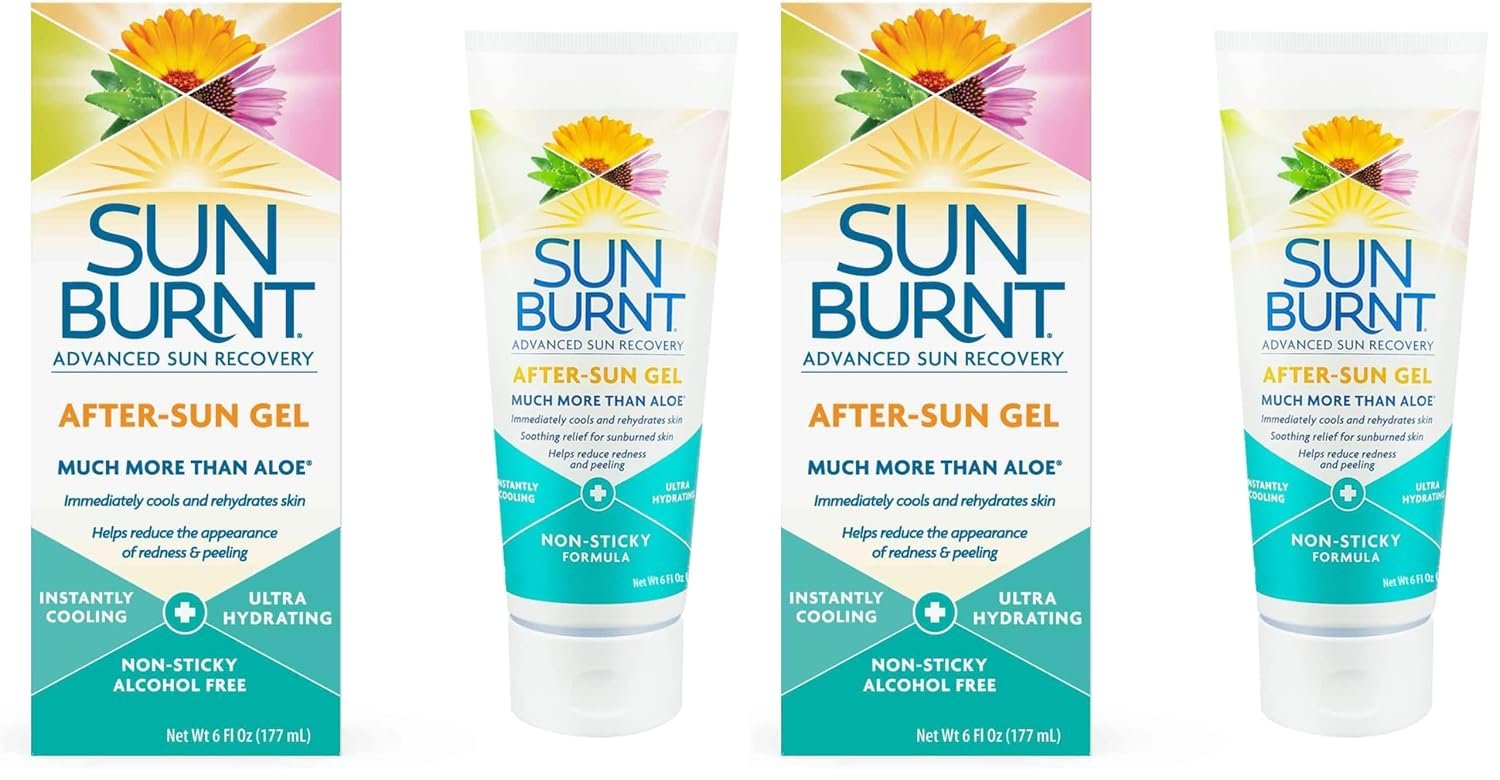 Sunburnt EMCW9 Ultra Hydrating Aloe Vera Gel 6 Ounce,Clear,SUNB21006 (Pack of 2)