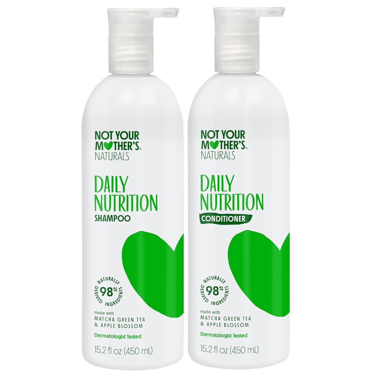 Not Your Mother’s Naturals Essential Nourish Shampoo & Conditioner | 15.2 fl oz Each – Matcha Green Tea & Apple Blossom – Sulfate-Free Hair Products – For All Hair Types