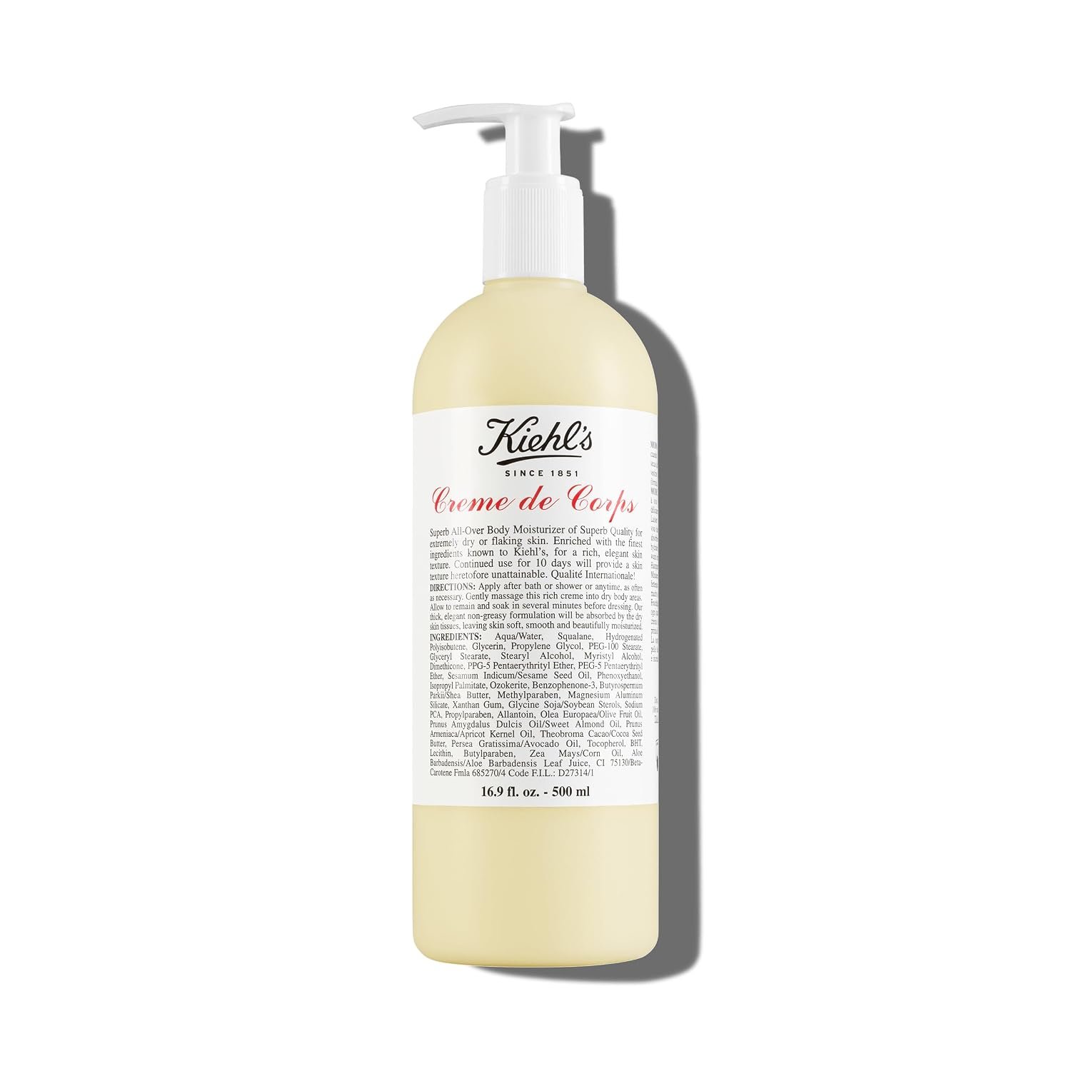 Kiehl’s – Creme de Corps Body Lotion, with Cocoa Butter, Fast Hydration | Body Lotion for Soft and Smooth Skin – Suitable for All Skin Types – Synthetic Fragrance-Free