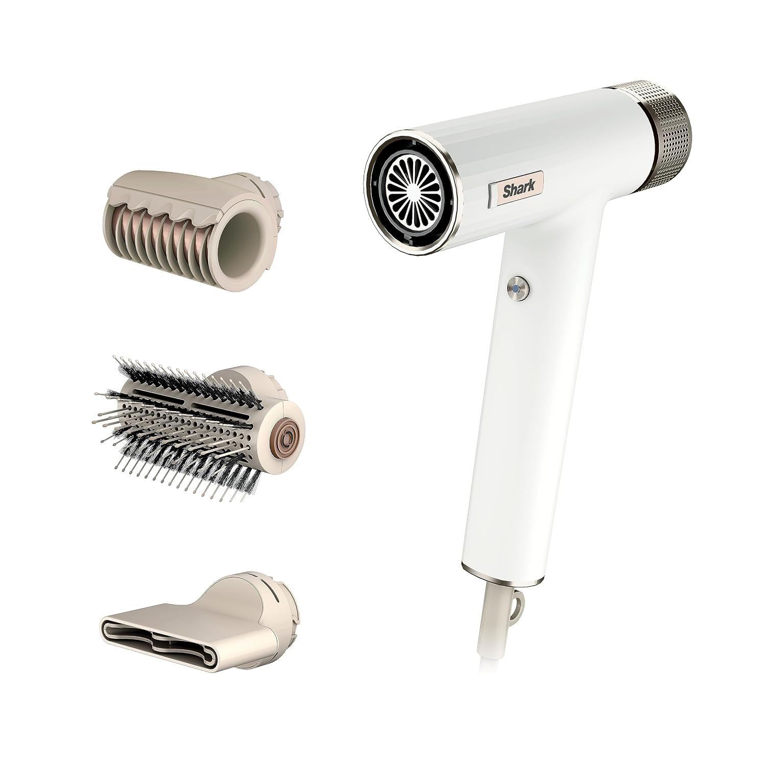 Shark SpeedStyle Hair Dryer, 3 Styling Tools, Fine to Medium Hair, HD331 | QuickSmooth Brush & Turbo Concentrator, RapidGloss Finisher for Shine, Wet-to-Dry Ultra-Fast, Less Frizz