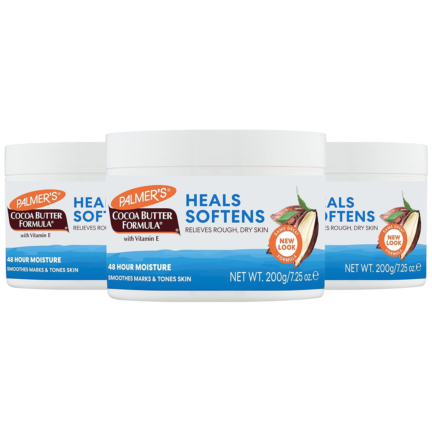 Palmer’s Solid Cocoa Butter Body Lotion with Vitamin E (7.25 Oz – 3 Pack) | Intensive Body Moisturizer with Vitamin E for Extremely Dry & Eczema-Prone Skin, Helps Provide 48-Hour Deep Hydration