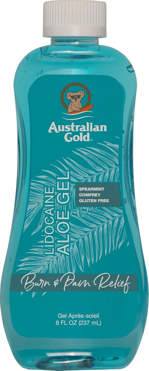 Australian Gold Freeze Gel Lidocaine, After Sun Gel, 8 fl oz