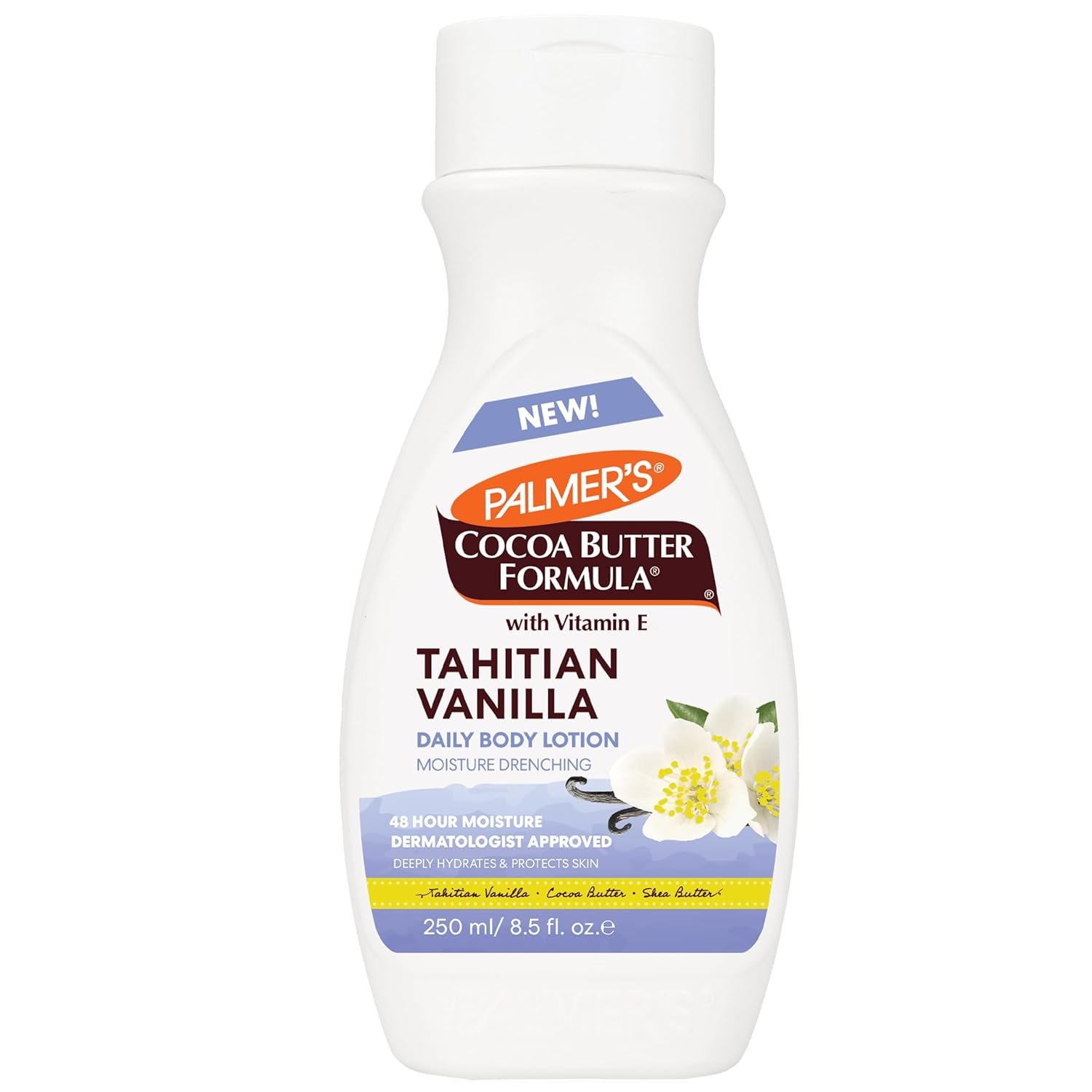 Palmer’s Tahitan Vanilla Body Lotion with Vitamin E for Dry Skin (8.5 Oz) | Daily Moisturizing Lotion for Dry Skin with Shea & Cocoa Butter, Hydrates & Protects, Helps Provide 48-Hour Deep Moisture