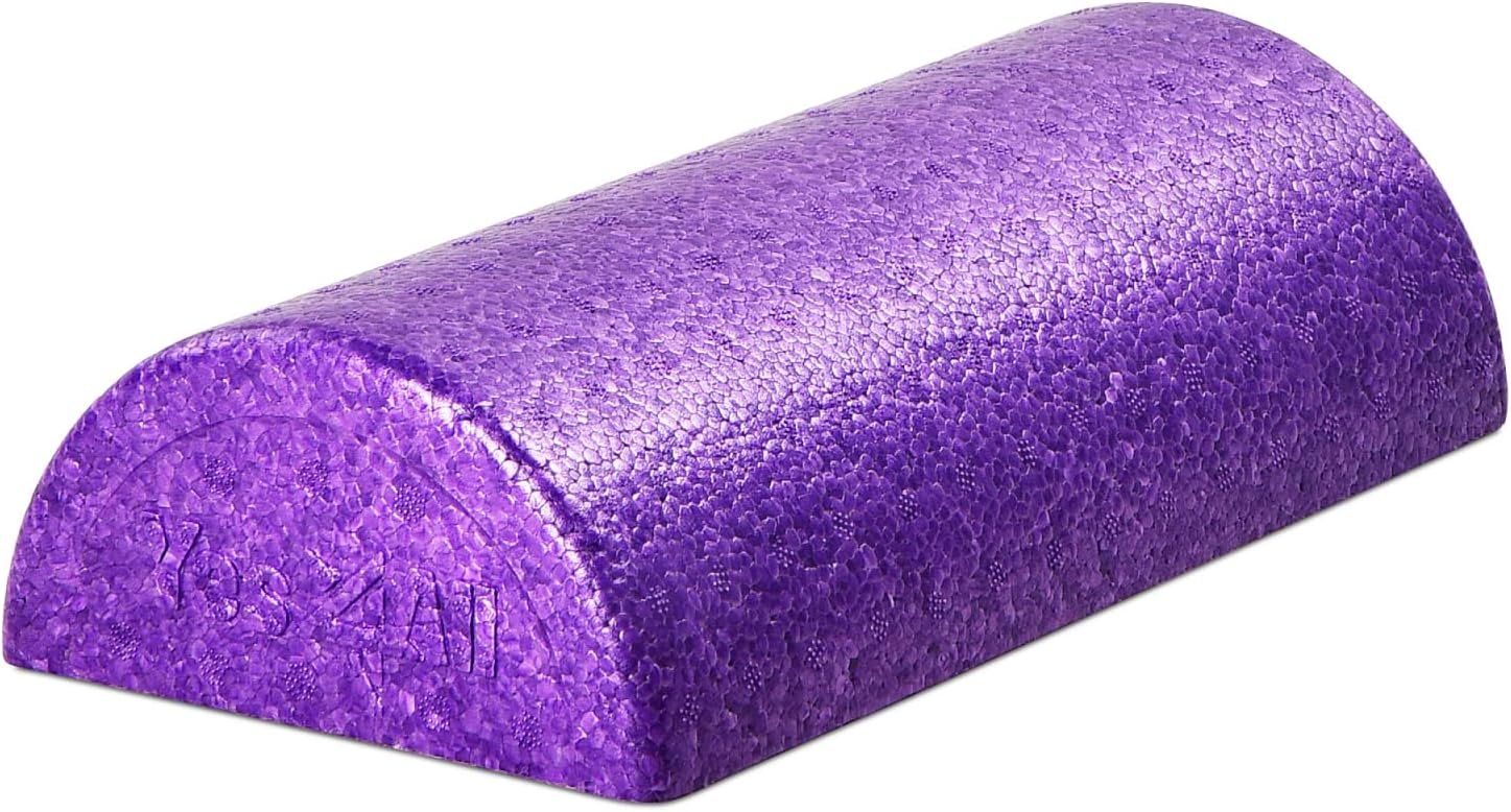 Yes4All High-Density EPP Half Round Back Roller Foam, Exercise Foam Roller for Yoga, Pilates & Stretching – 12, 18, 24, 36 inch