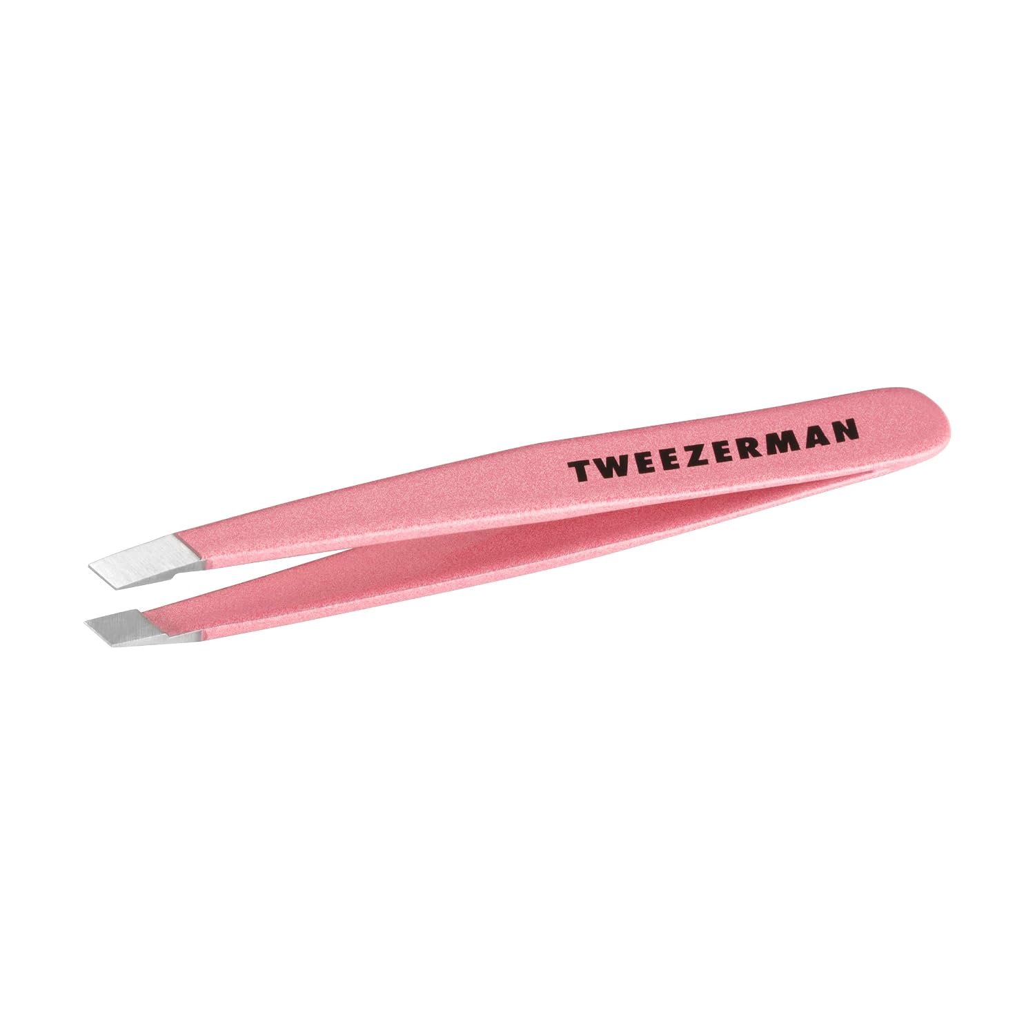Tweezerman Exclusive Mini Slant –Tweezerman Tweezers for Eyebrows Tea Rose