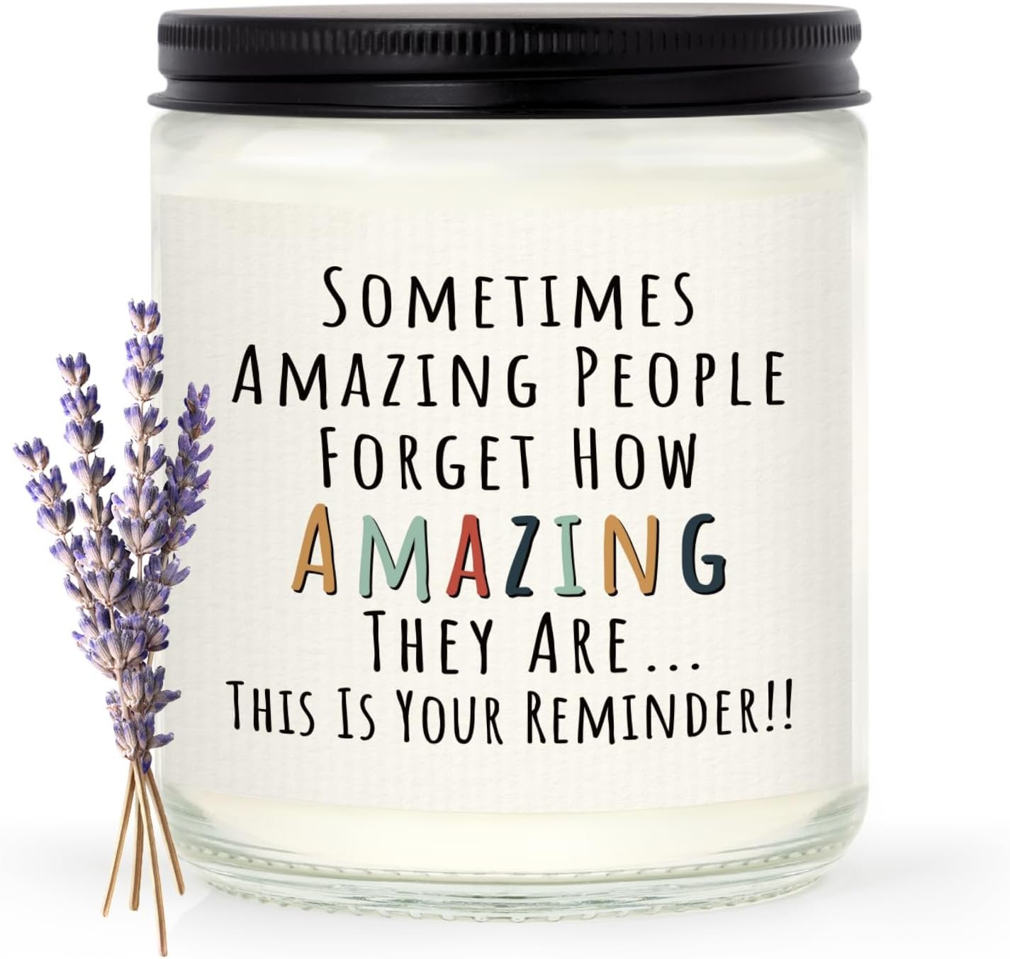 Craftique Gifts for Women, Birthday Gifts for Women- You’re Amazing Candle | Christmas/Thank You/Inspirational Gift for Woman Her Friend Teacher Mom Girlfriend Sister Bestie, Stocking Stuffers, Lavender