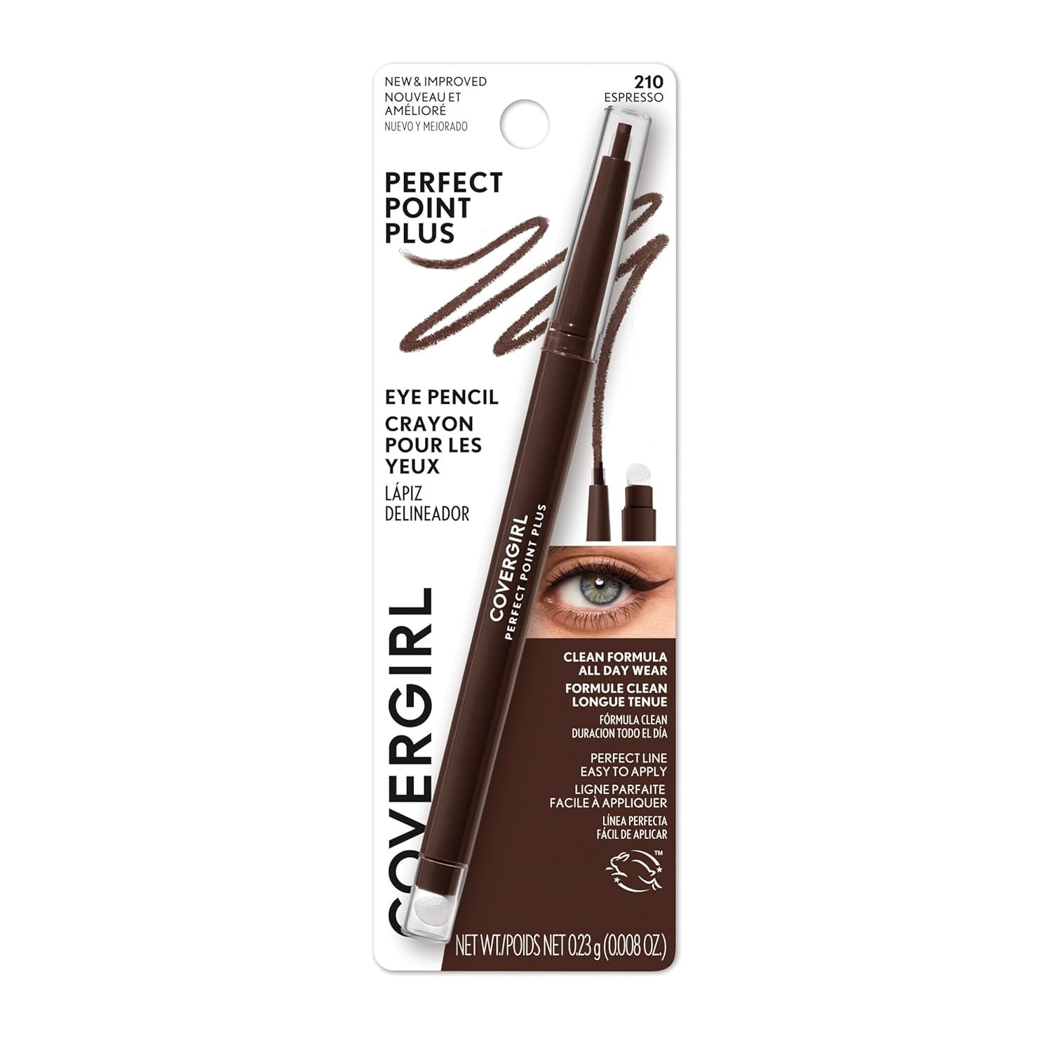COVERGIRL Perfect Point PLUS Eyeliner Pencil, Espresso .008 oz. (0.23 mg) (Packaging may vary)