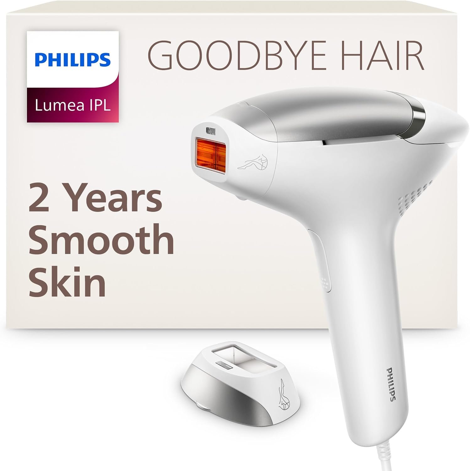 Philips Lumea IPL — Salon-Like Laser Hair Removal for Women & Men, Permanent Hair Reduction Device At Home — Safe, Painless, Easy for Legs, Bikini, Underarms, 5 Settings & Skin Sensors, BRI931/03