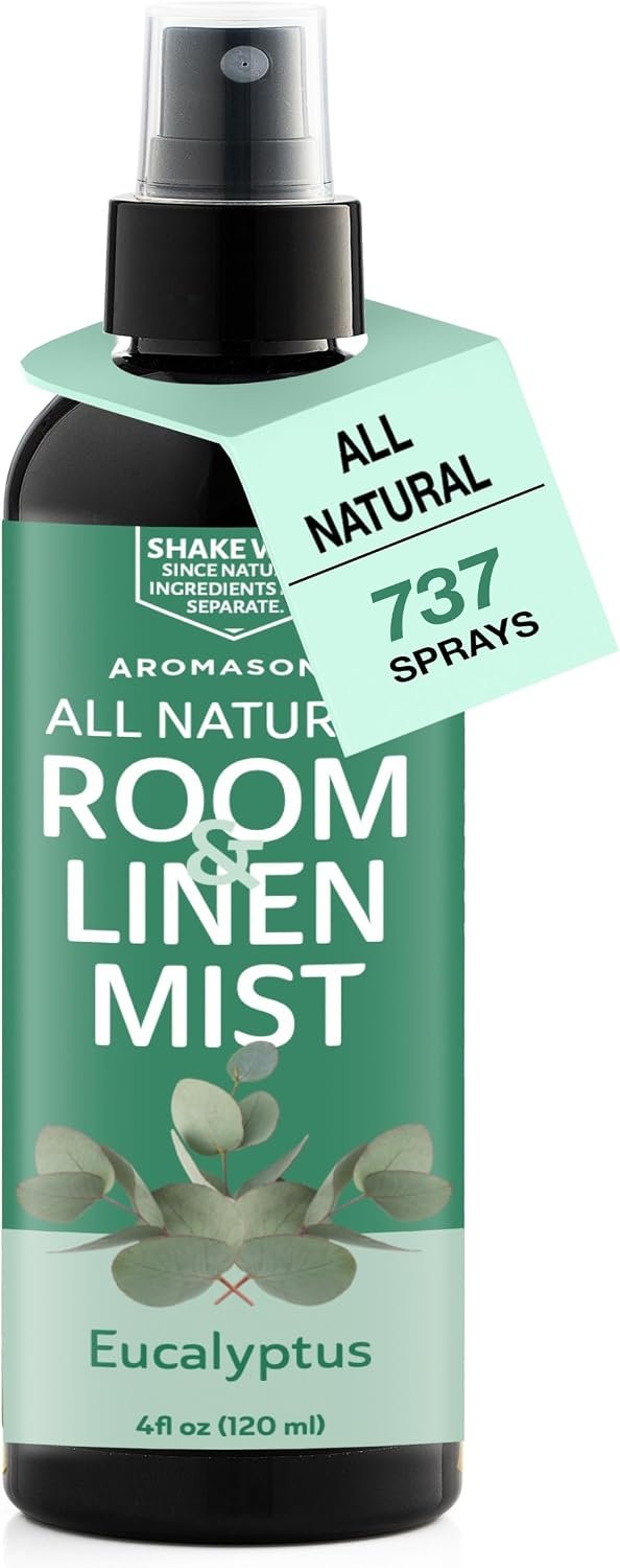 Aromasong Eucalyptus Mint Room Spray – Natural Room Deodorizer Non-Toxic, Eucalyptus Linen Spray for Pillows & Sheets, 4 fl oz