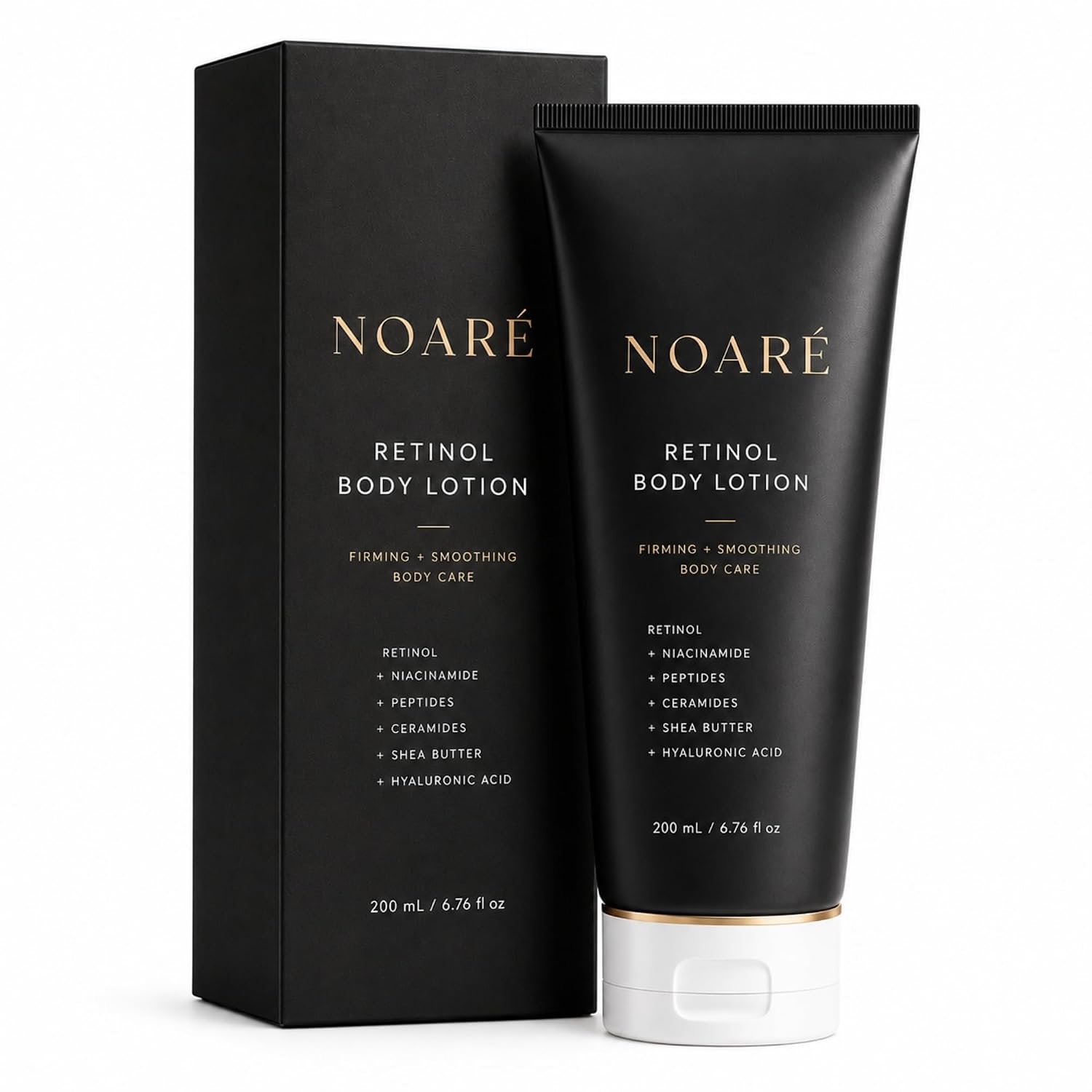 Retinol Body Lotion with Niacinamide and Peptides 6.76 fl oz / 200ml | Firming Smoothing Body Care, Ceramides & Shea Butter, Lightweight Hydration for Rough, Crepey-looking Skin