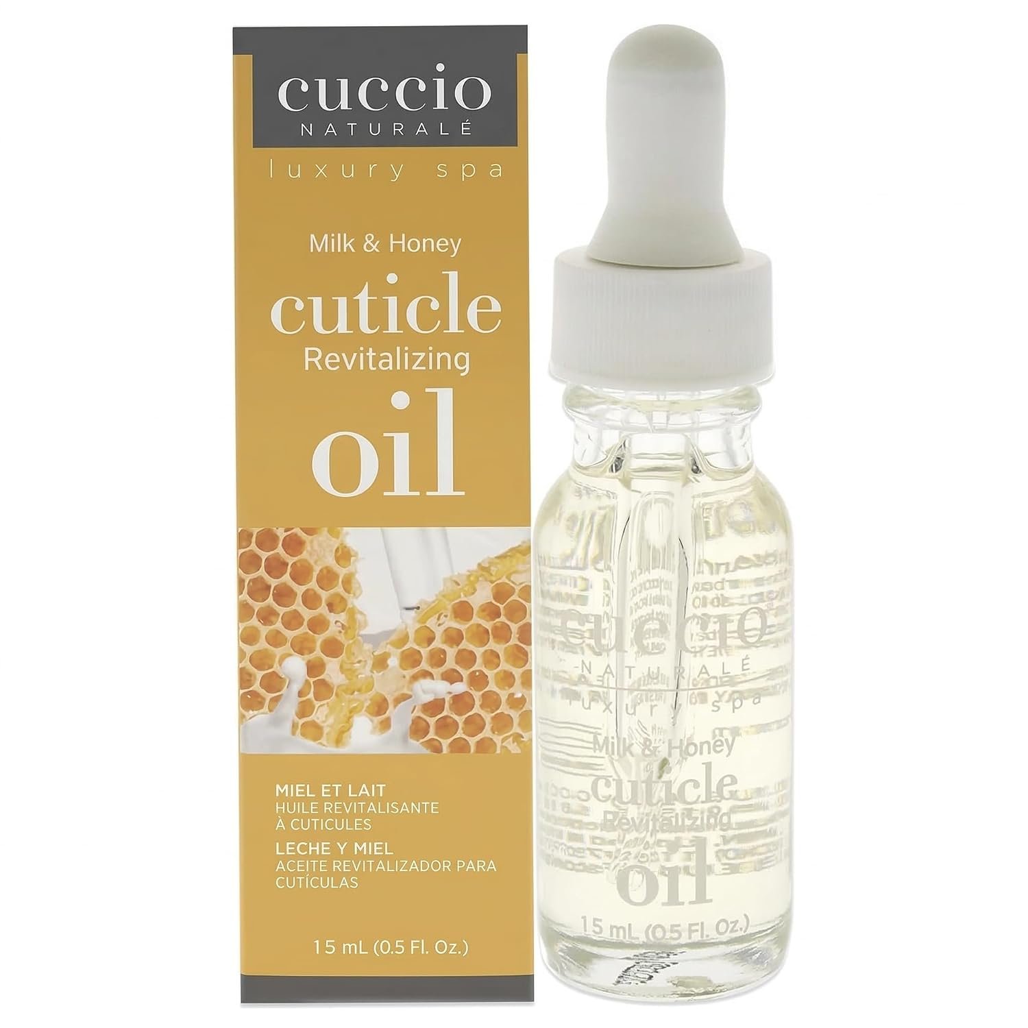 Cuccio Naturale Revitalizing Cuticle Oil – Hydrating Oil For Repaired Cuticles Overnight – Remedy For Damaged Skin And Thin Nails – Paraben/Cruelty-Free Formula – Milk And Honey – 0.5 Oz