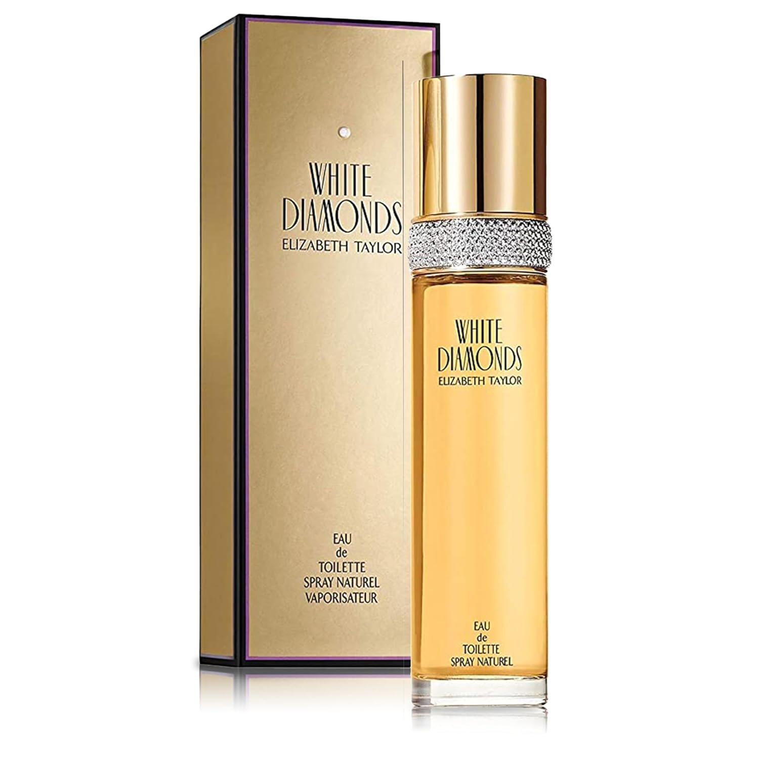 Elizabeth Taylor White Diamonds Eau de Toilette for Women, 3.3 fl oz | Women’s floral chypre eau de toilette. Perfume with notes of lily, neroli, warm amber, and sandalwood.