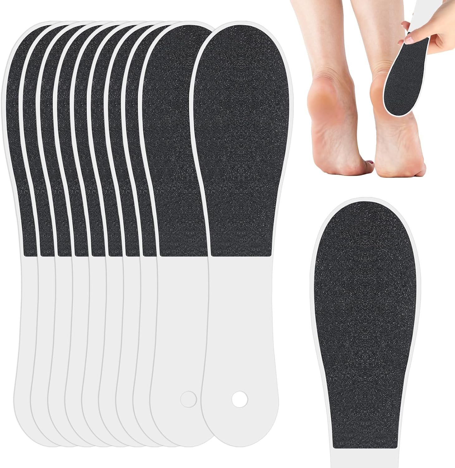 10 Pack Foot File,Foot Callus Remover Professional Sandpaper Pedicure Tools, Double Side Foot Scrubber, Sander for Dead Skin Foot Rasp Pedicure for Women Mother Manicure Beauty Shop Spa
