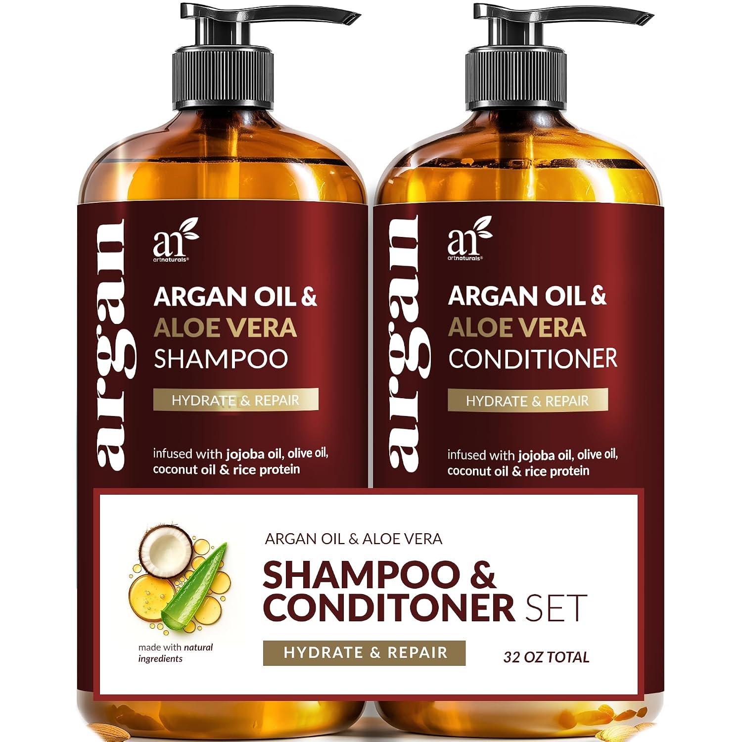 ArtNaturals Argan Oil Shampoo & Conditioner Set, 16 fl oz