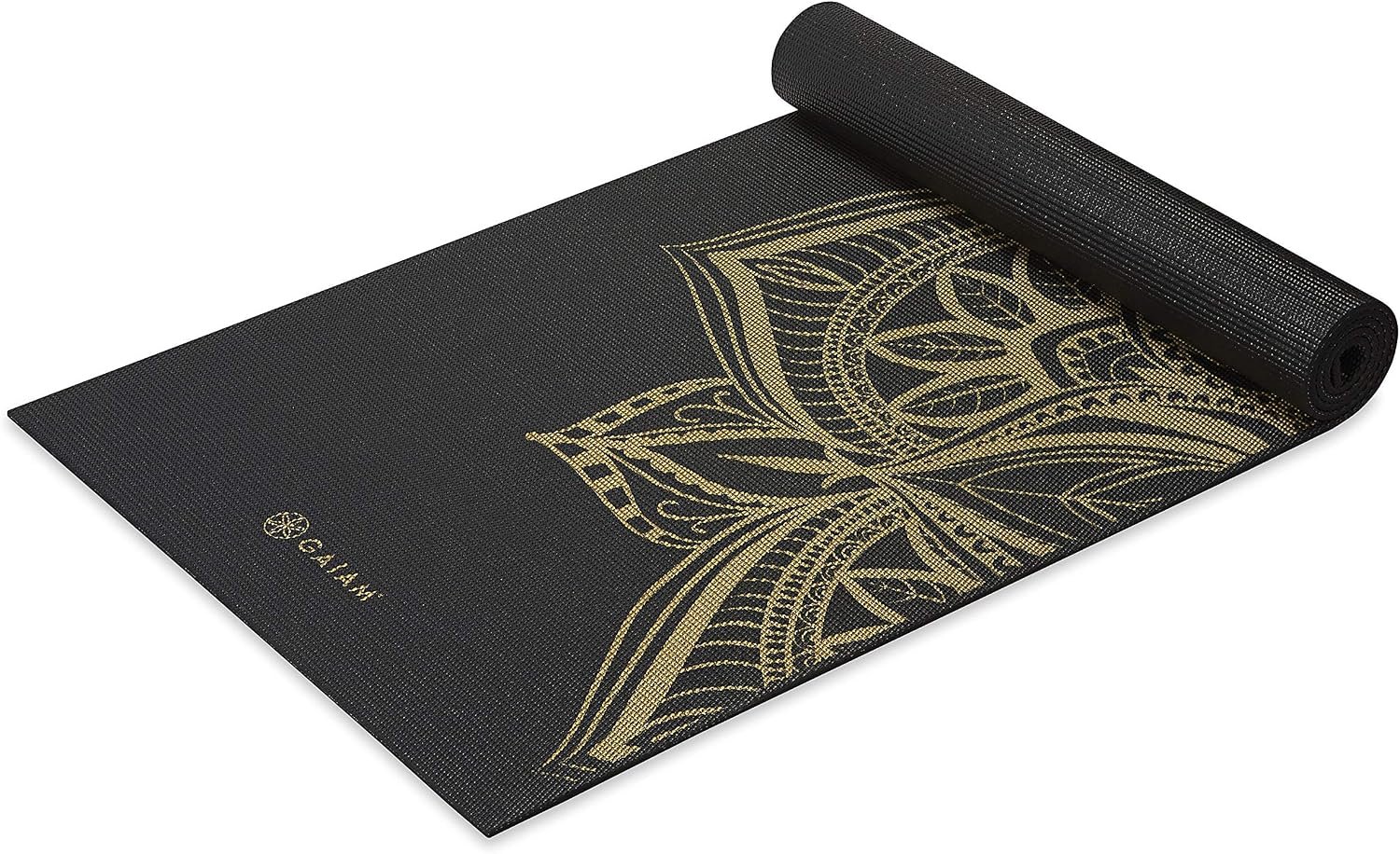 Gaiam Premium Yoga Mat, 6mm Thick Print Mat | Premium 6mm thick cushioning for joint support. Non-slip print design for yoga, Pilates & floor workouts.